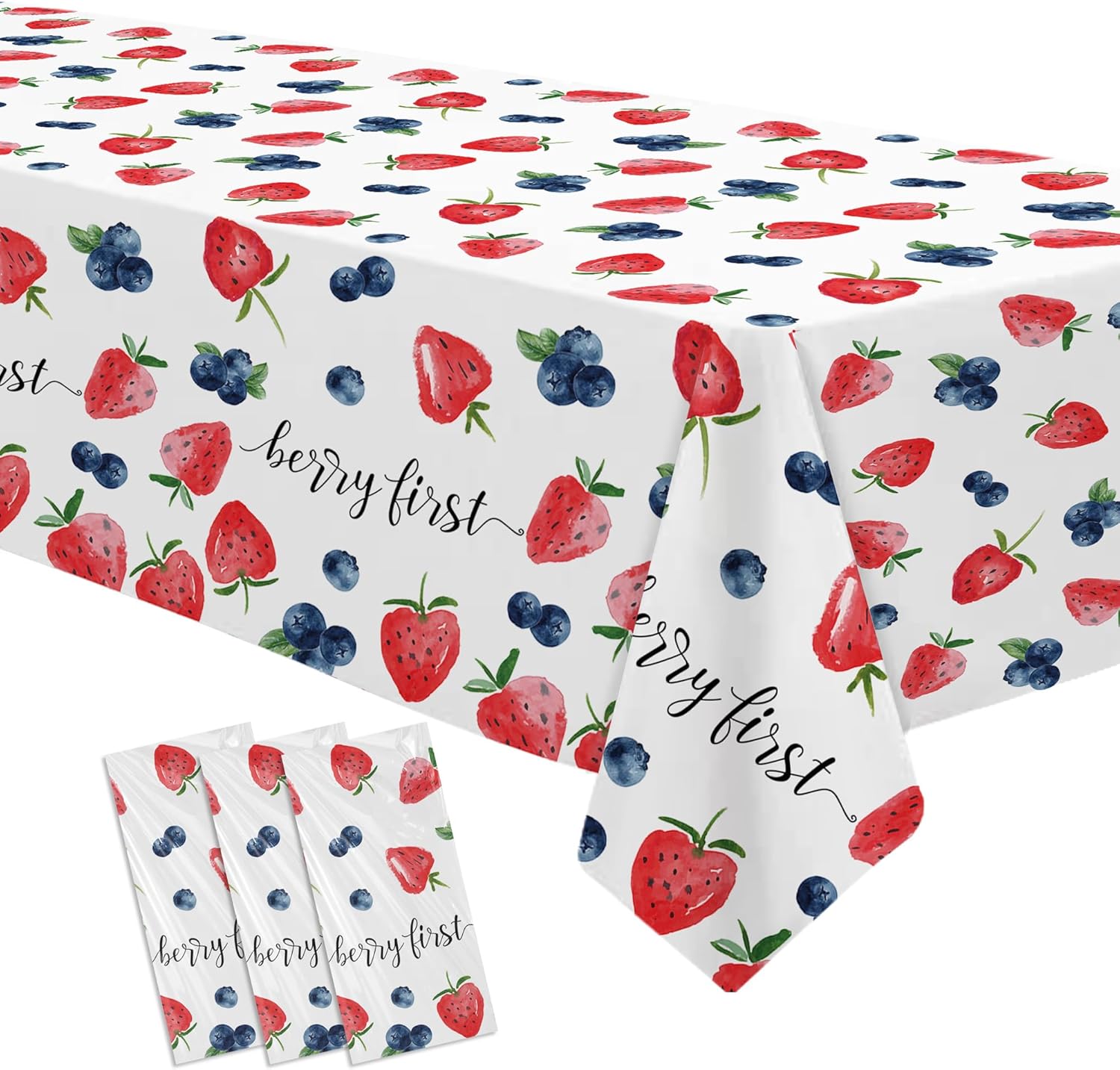 Berry First Birthday Tablecloth Set 3 Pack