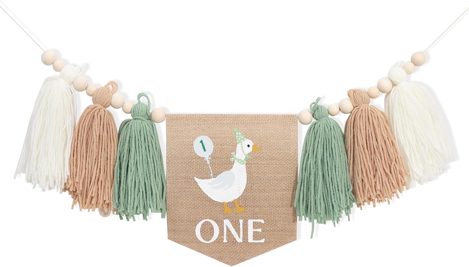 Goose One Happy Birthday High Chair Banner