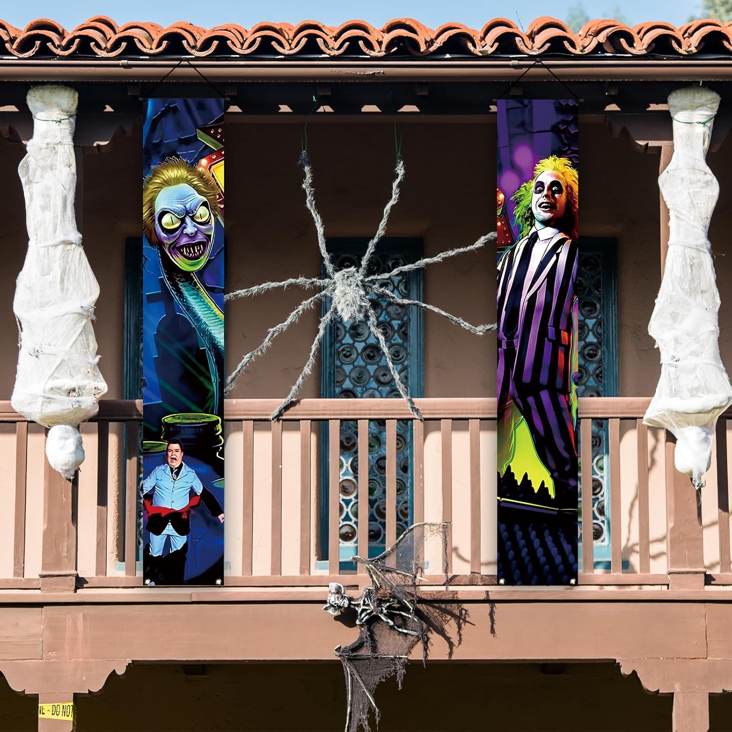 Scary Creepy Halloween Porch Banner Welcome Sign Decorations 12x71
