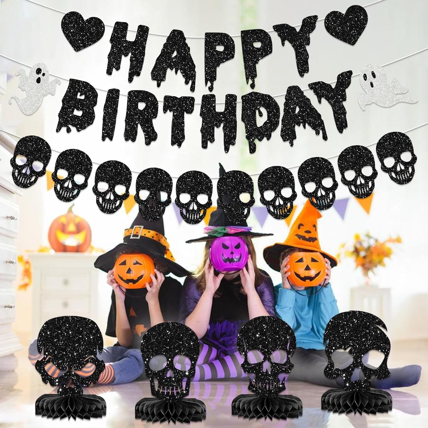 Spooky Birthday Halloween Banner Set