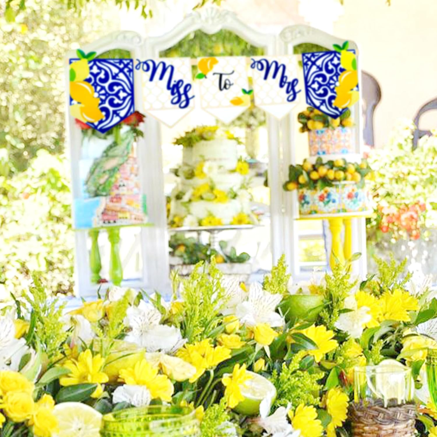 Lemon Themed Miss to Mrs Sign Banner
