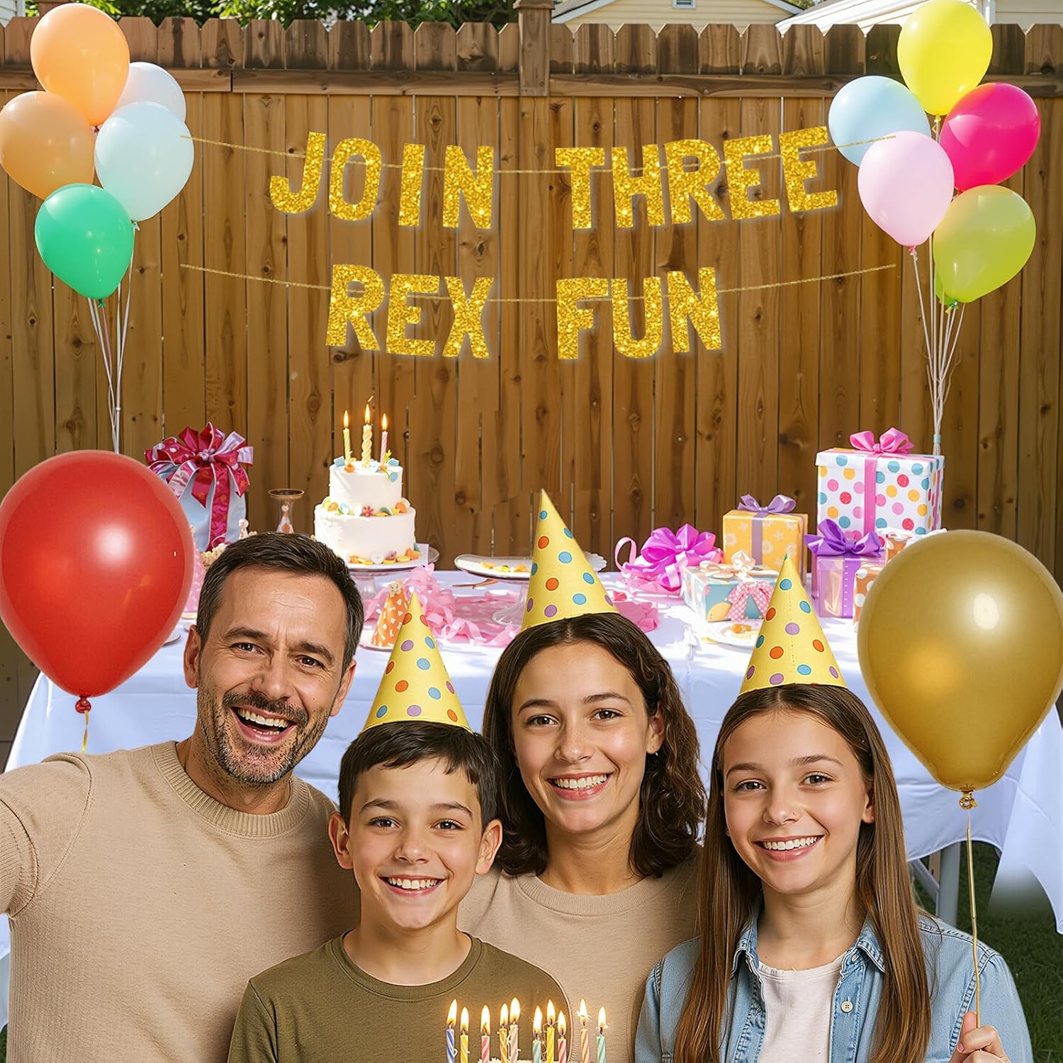 Meowoo Thrillin Dinosaur Party Decorations Banner