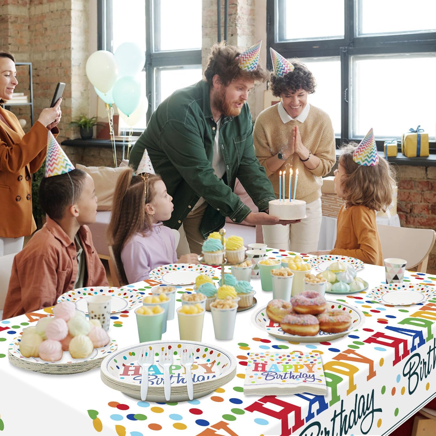 81 Pieces Rainbow Party Supplies for 20 Guests
