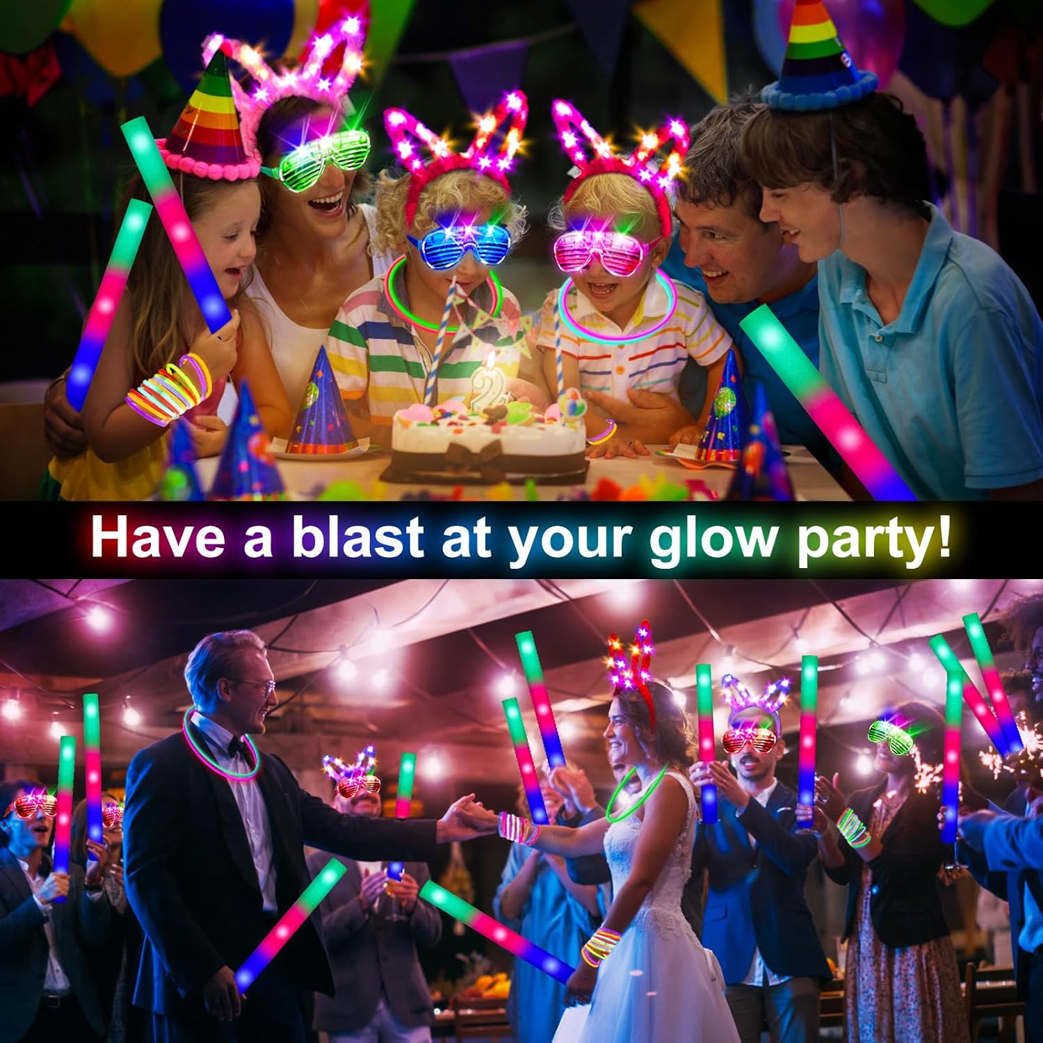 236 PCS Glow in the Dark Party Essentials for Kids and Adults