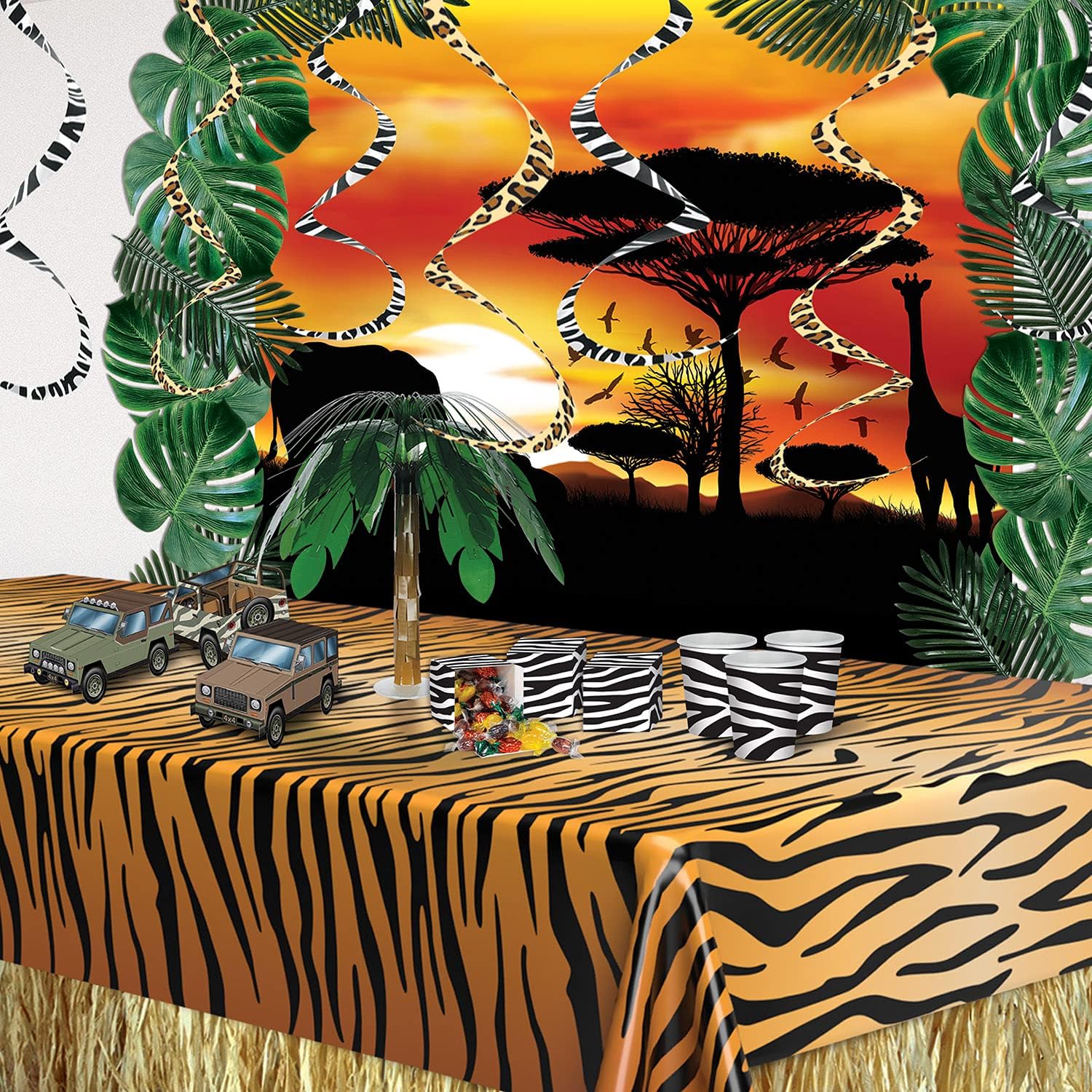 Beistle Tiger Print Table Cover