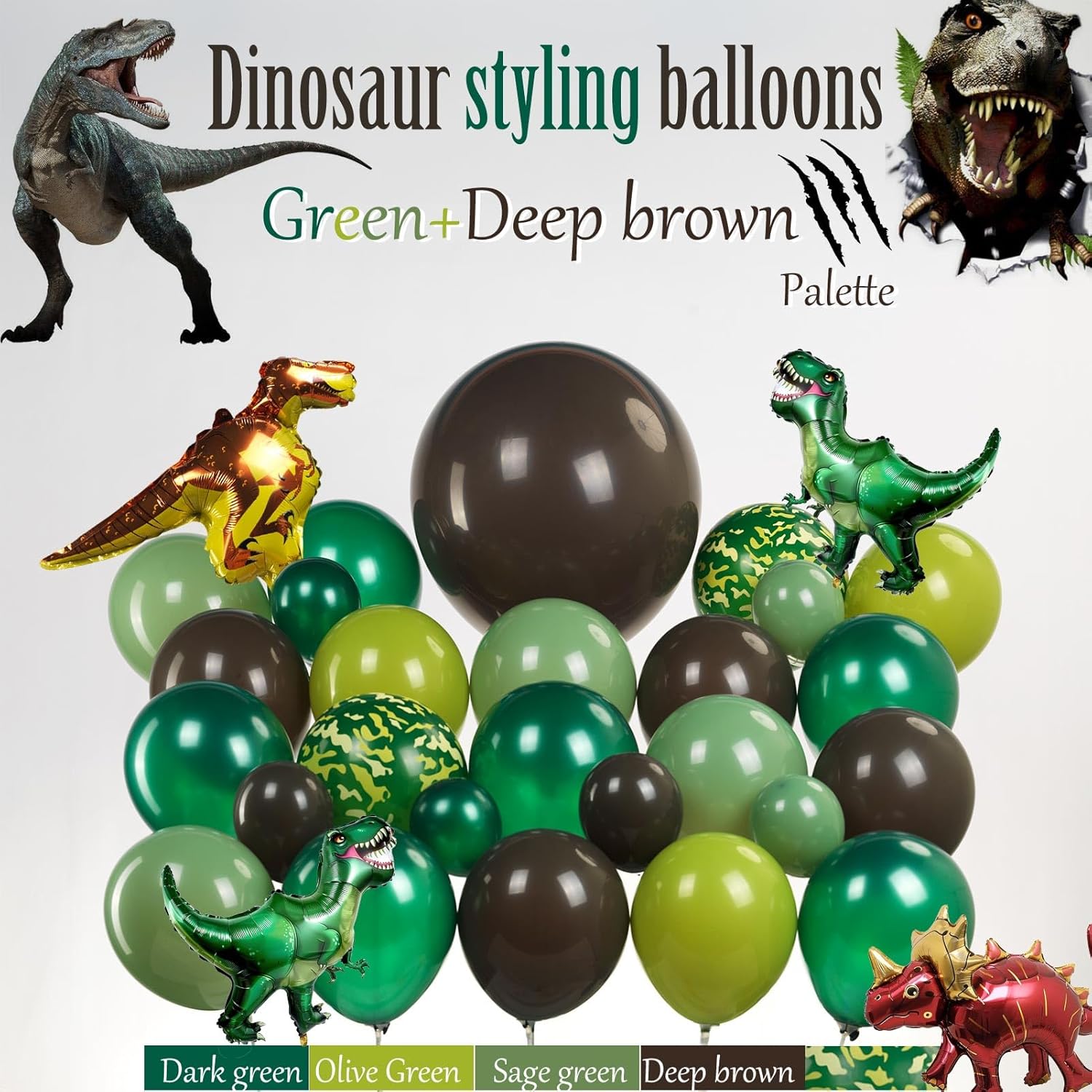 Dinosaur Balloon Arch Garland Kit 117 Pcs