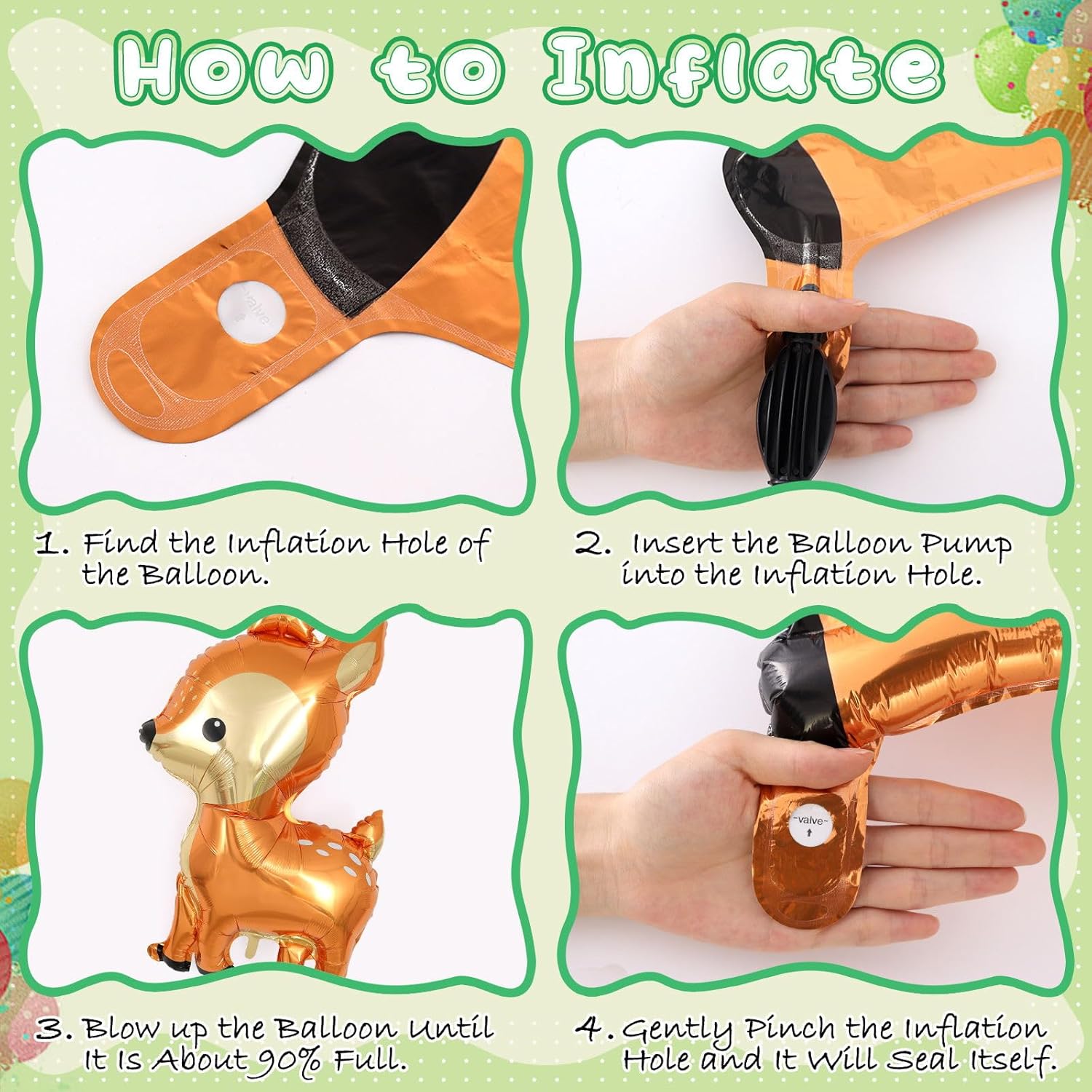 Woodland Animal Balloons 8 Pcs Forest Themed Party Decor