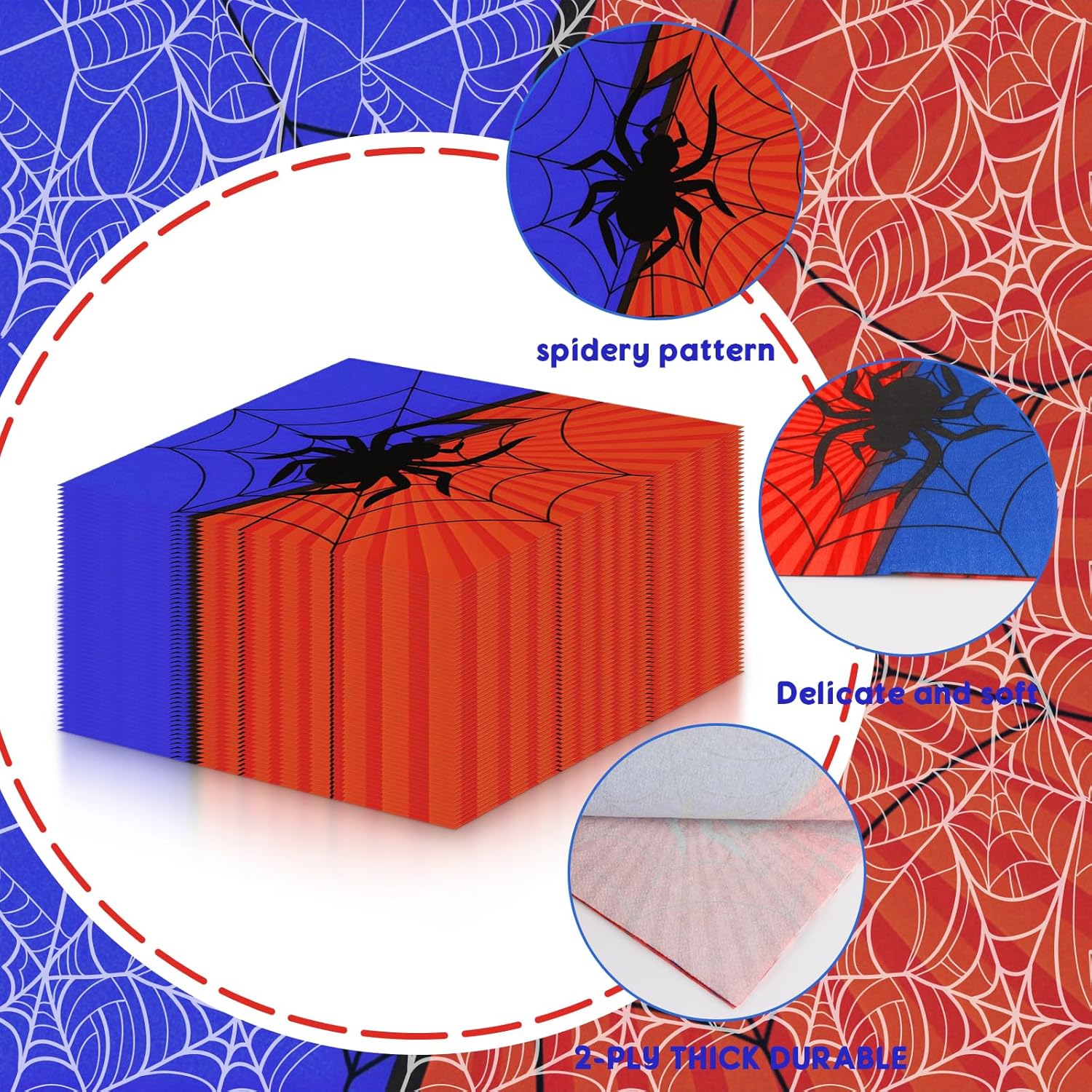 Spider Themed Recycled Paper Napkins