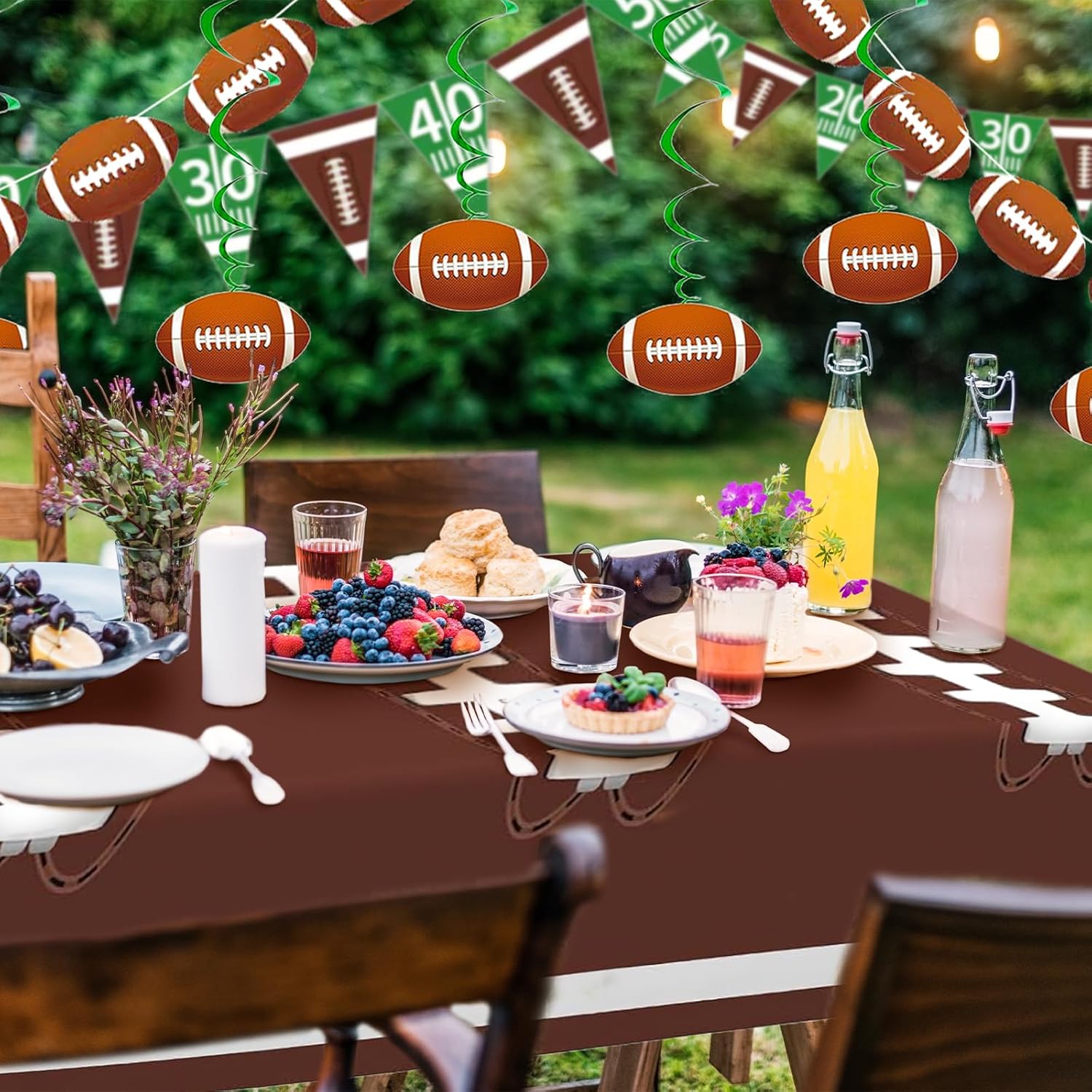 7 Serving Football Party Decorations Set