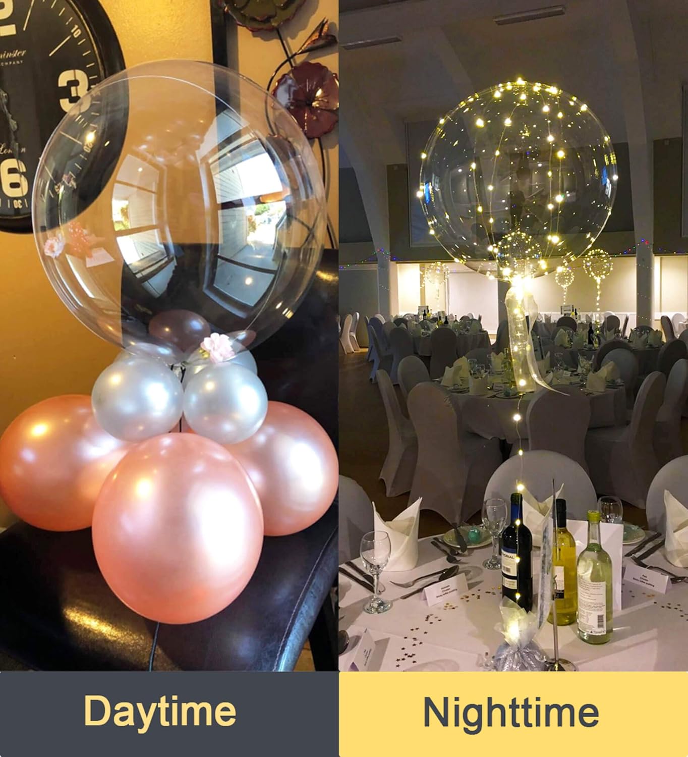 LED Light Up Balloons 10 Pack 20 Inches Clear