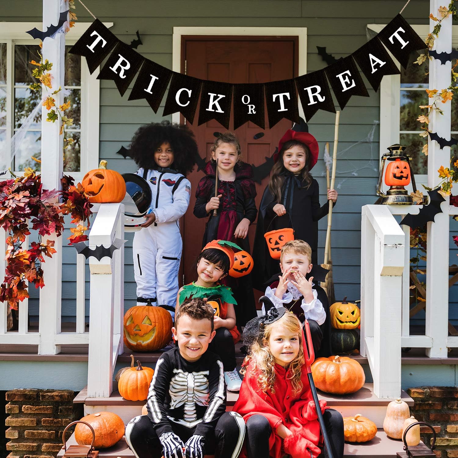 Trick or Treat Burlap Banner - Halloween Decor