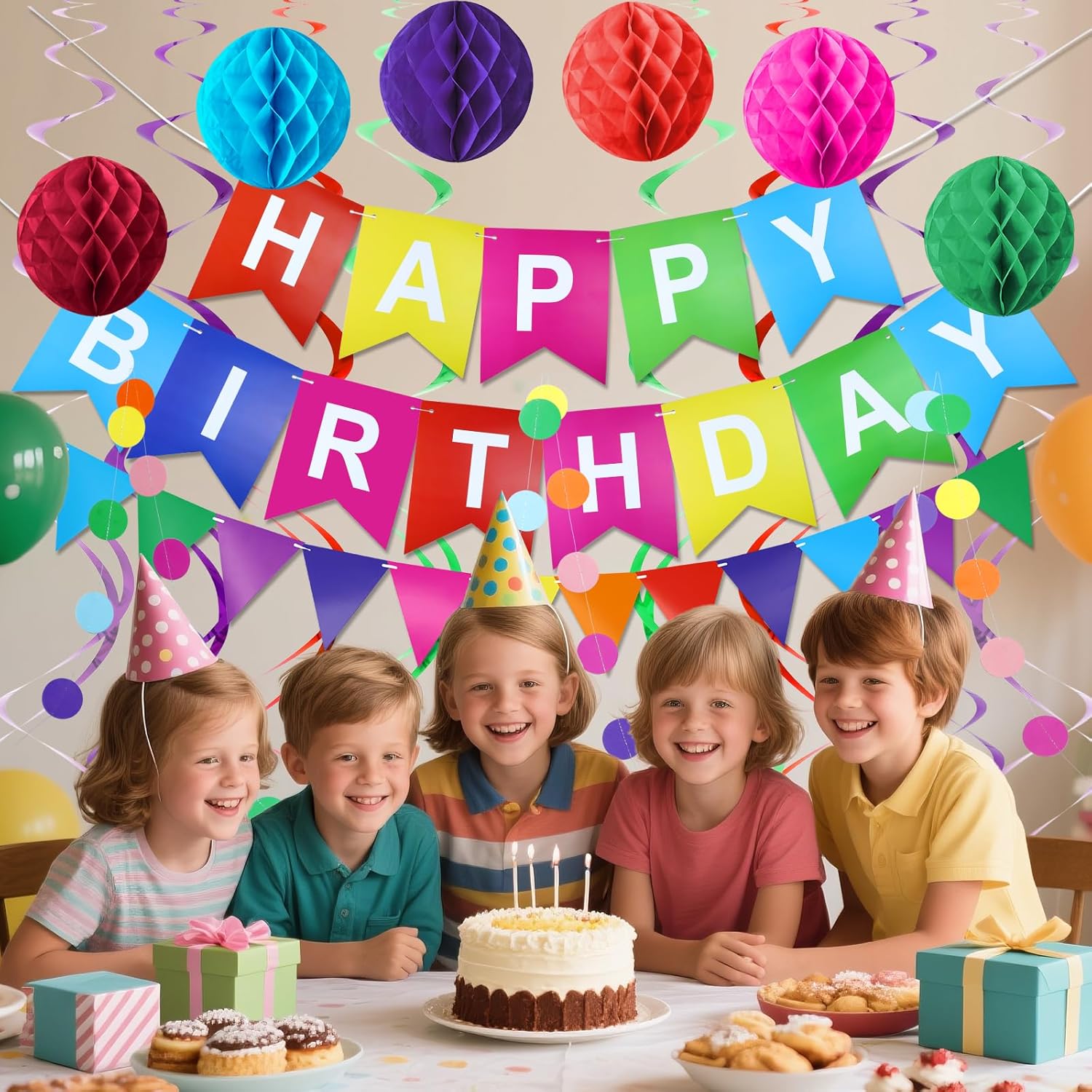 KAWKALSH Birthday Decorations Set