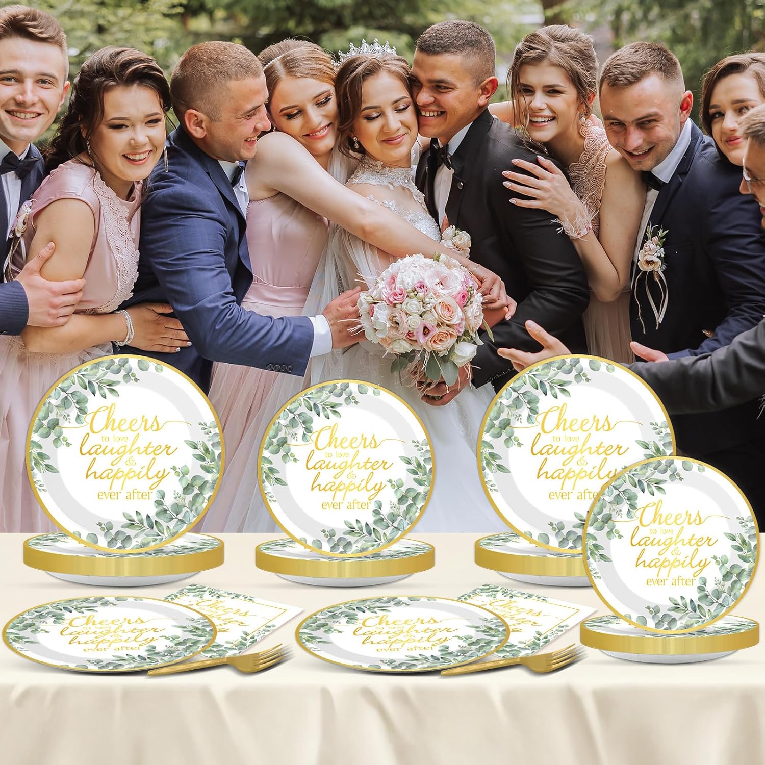 96Pcs Eucalyptus Leaves Wedding Party Supplies