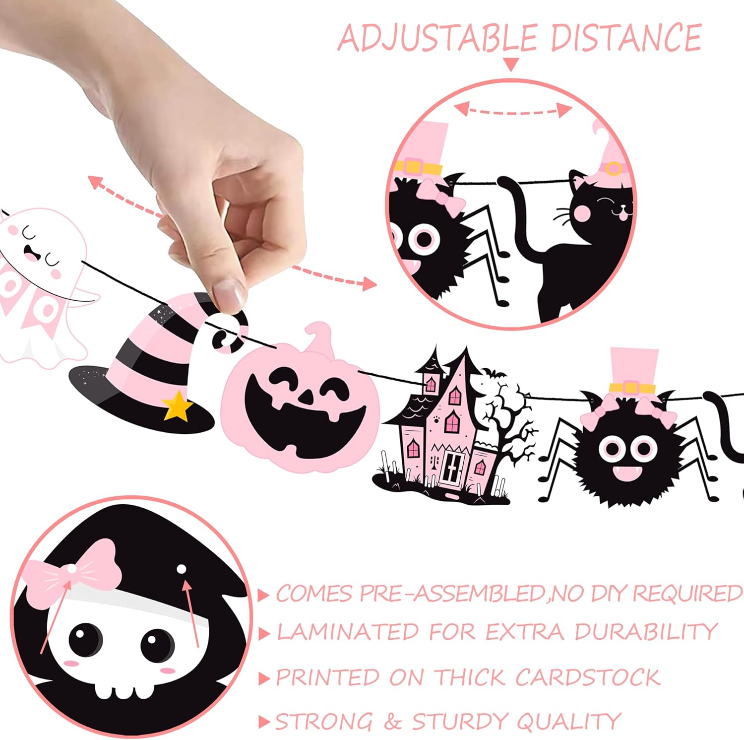 2Pcs Halloween Party Banners for Girls