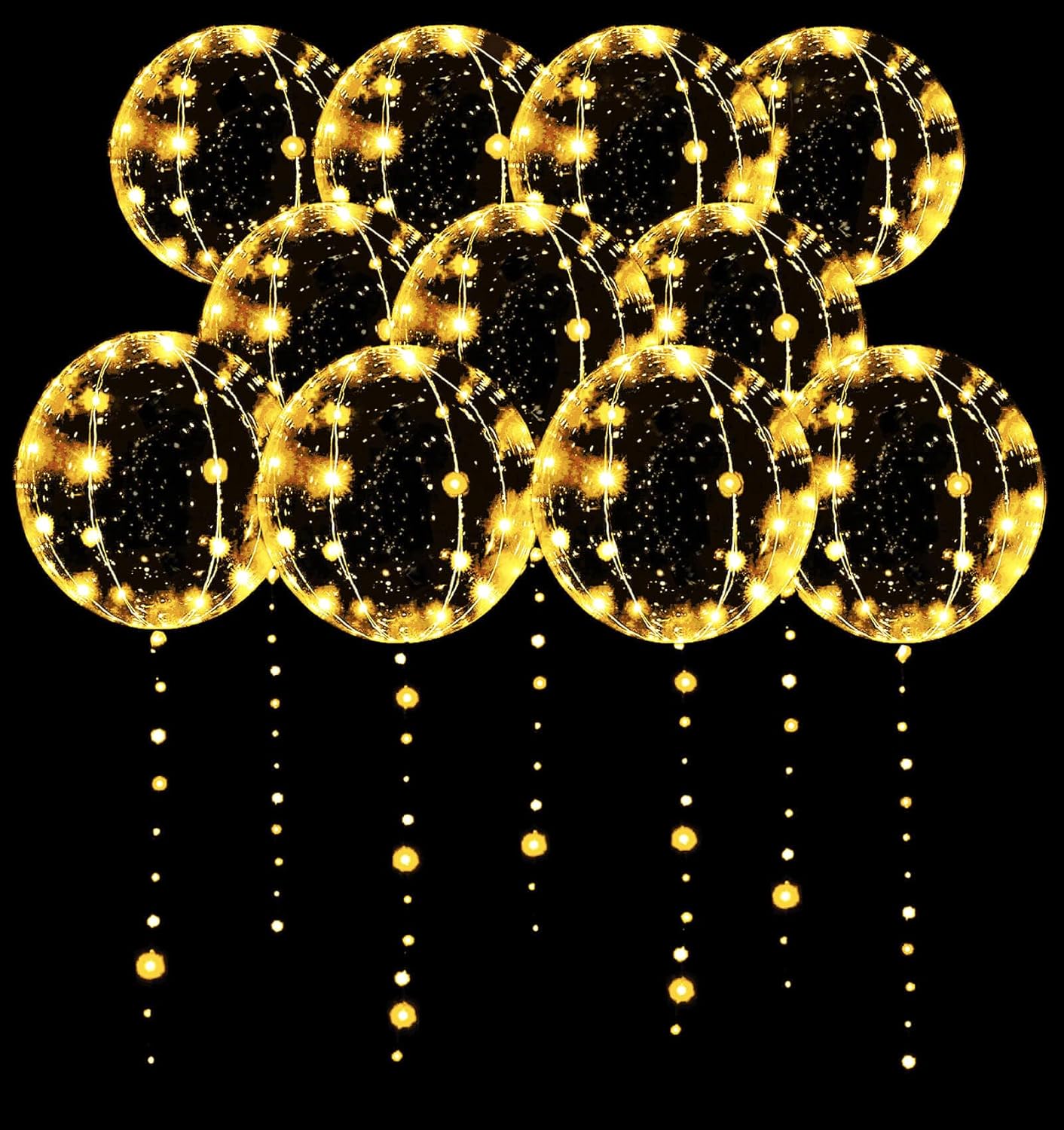 LED Light Up Balloons 10 Pack 20 Inches Clear