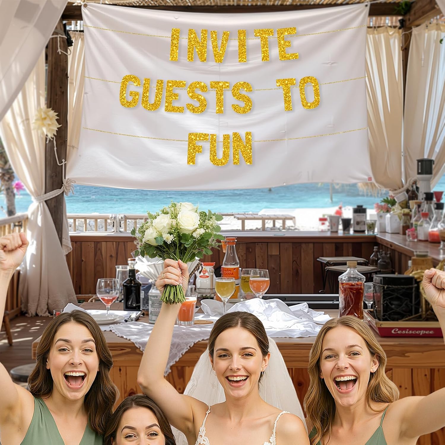 Meowoo Thrilling Party Decor 77 Inch Letters
