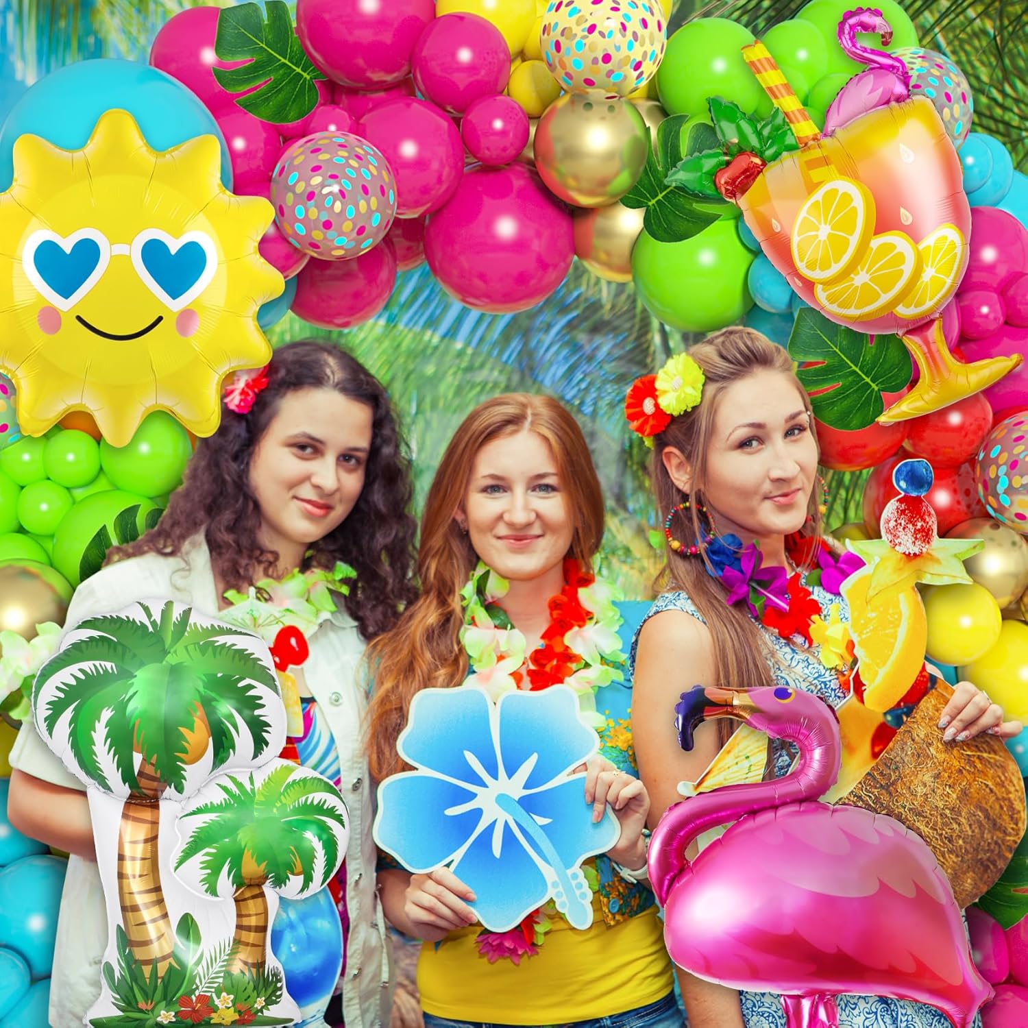 168Pcs Tropical Balloons Arch Garland Kit