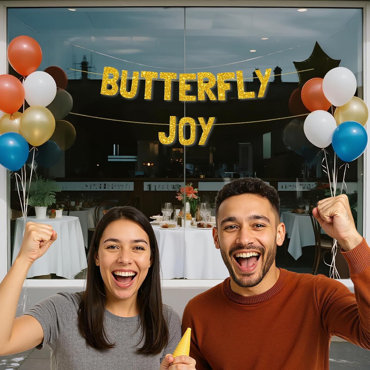 Meowoo Sparkling Butterfly Joy Decorations 77 Inch