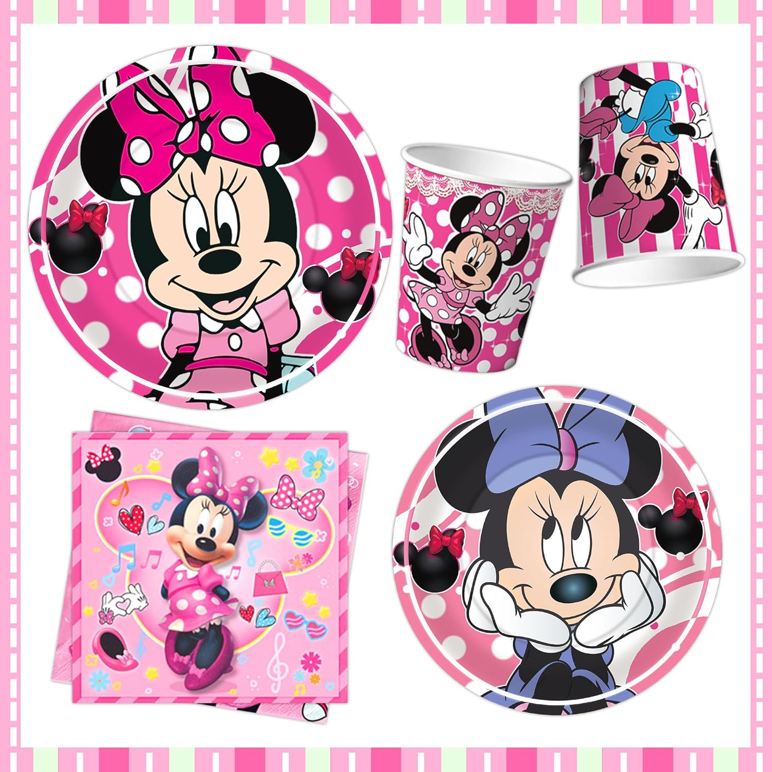 Minnie Birthday Party Decorations 123pcs