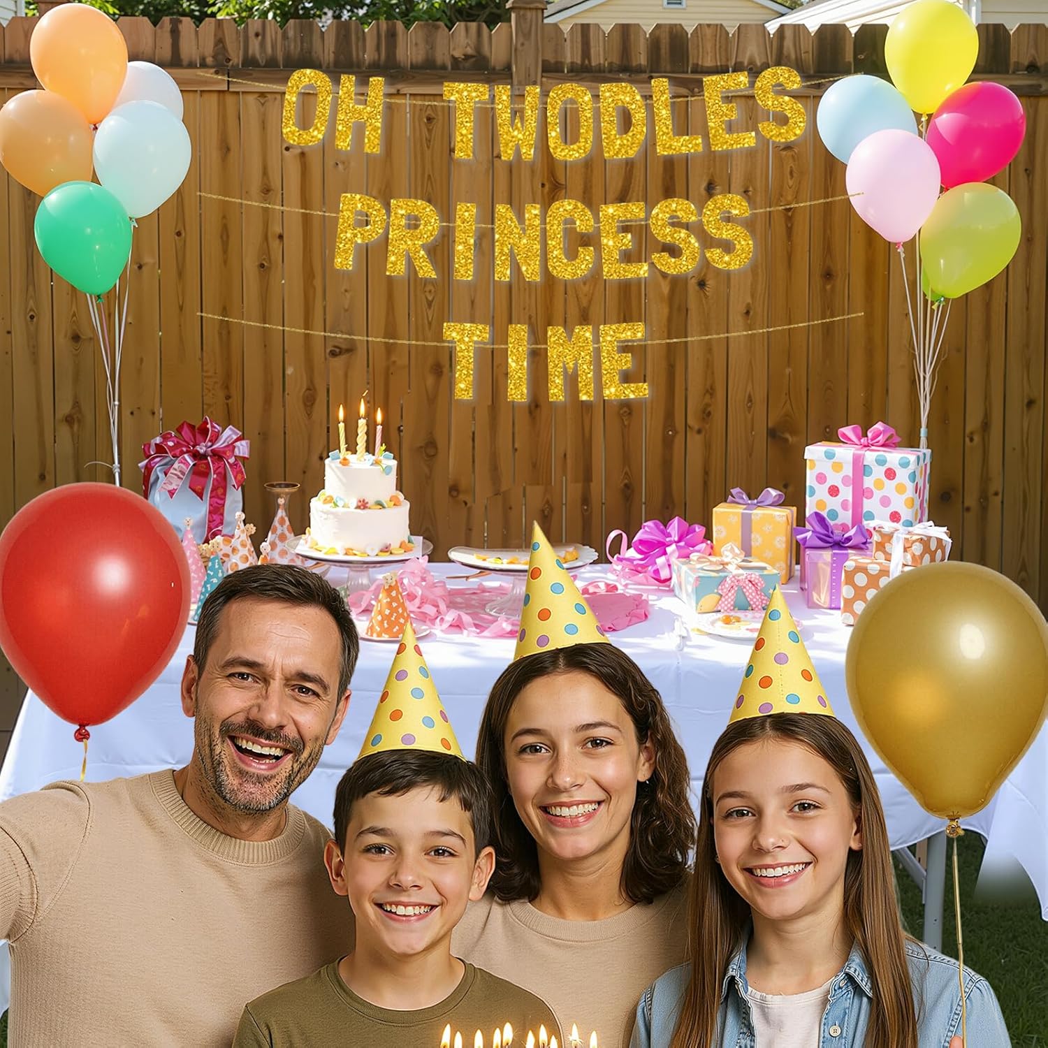 Meowoo Princess Time Party Decor Banner