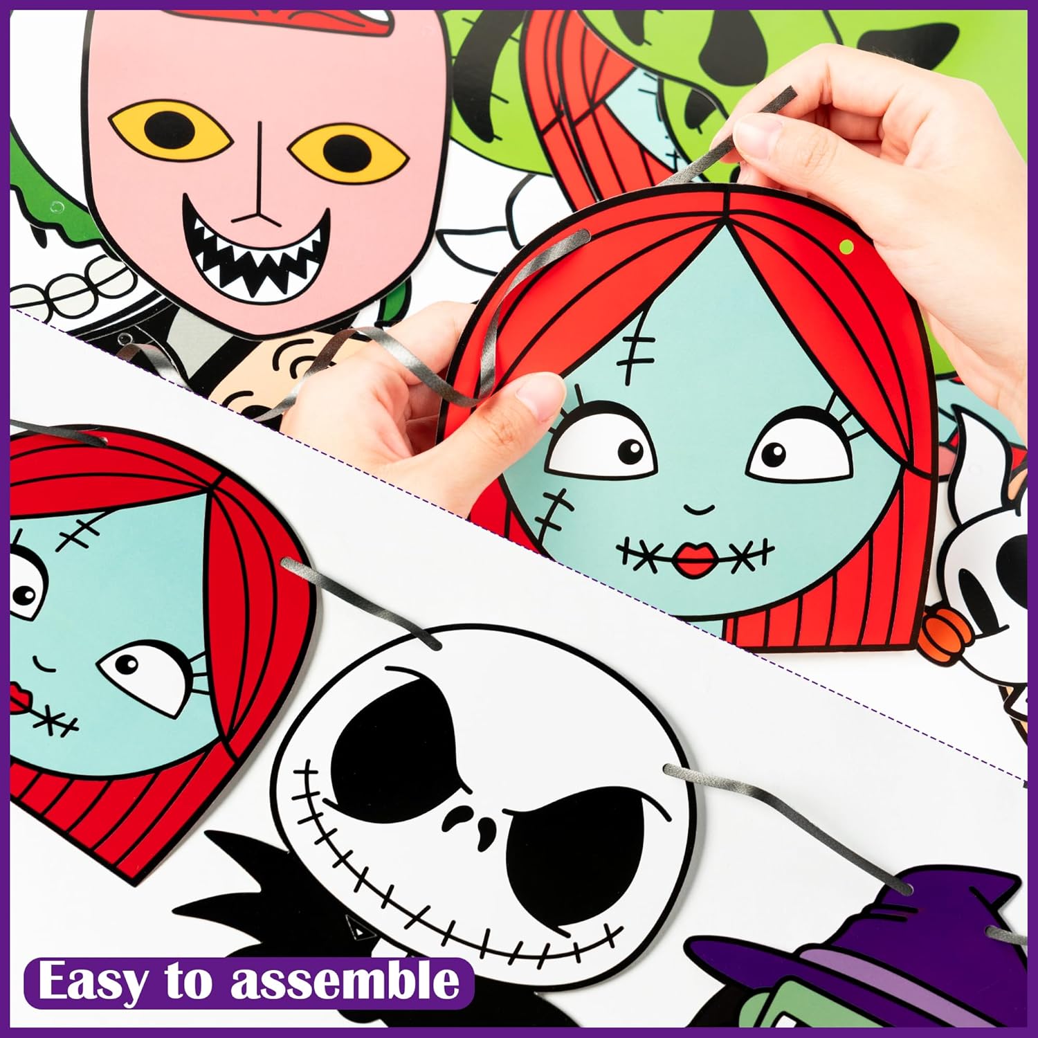 Z1juce Halloween Skull Party Banner 32PCS