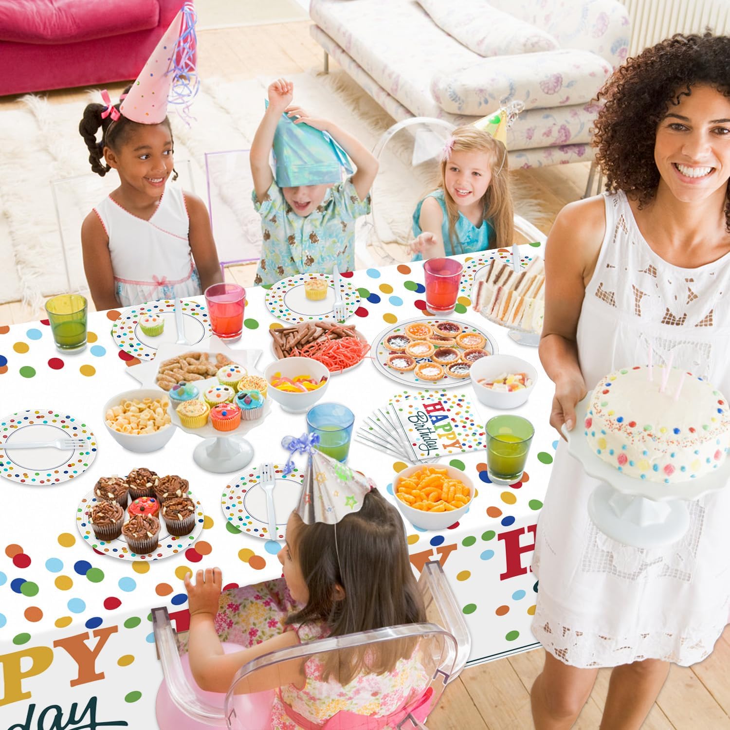 81 Pieces Rainbow Party Supplies for 20 Guests