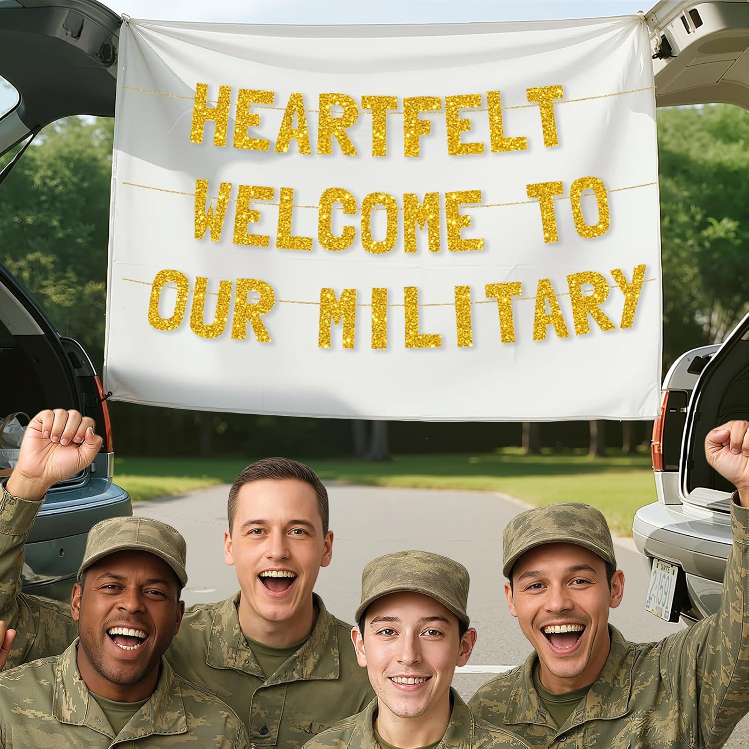 Meowoo Joyous Welcome Home Decor Banner