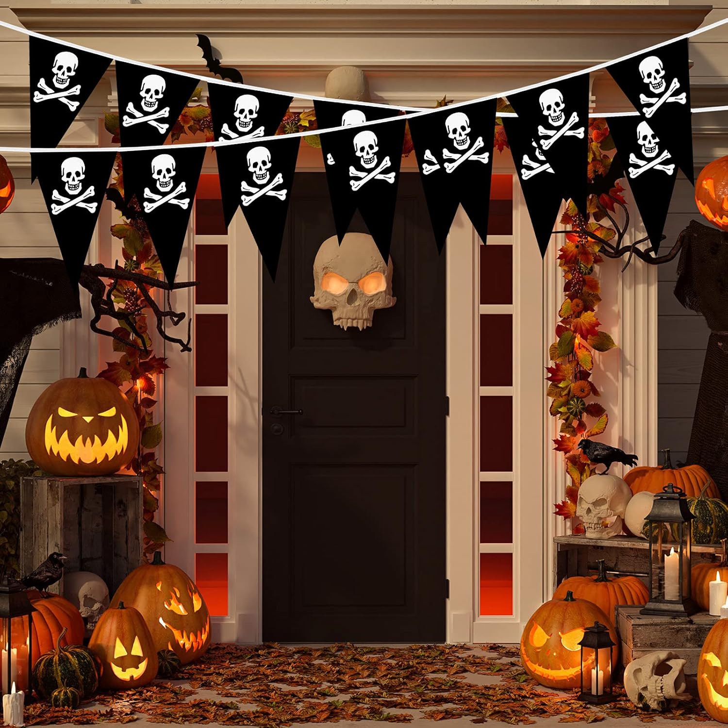 Tatuo 90 Pcs Pirate Flag Bunting Decorations