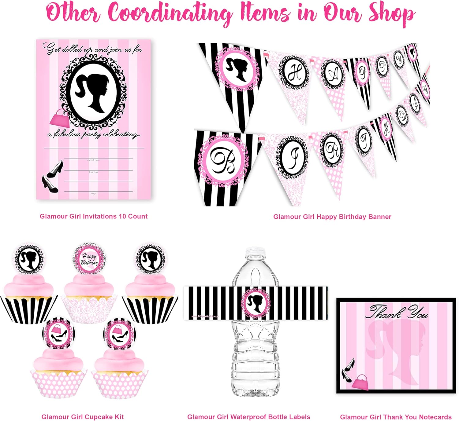 Glam Slumber Party Birthday Banner Set