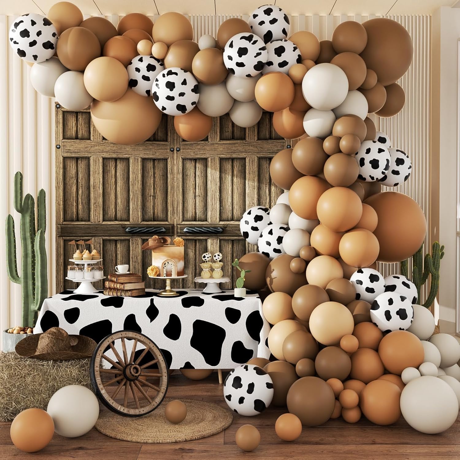 141pcs Western Cowboy Balloon Arch Kit Decorations