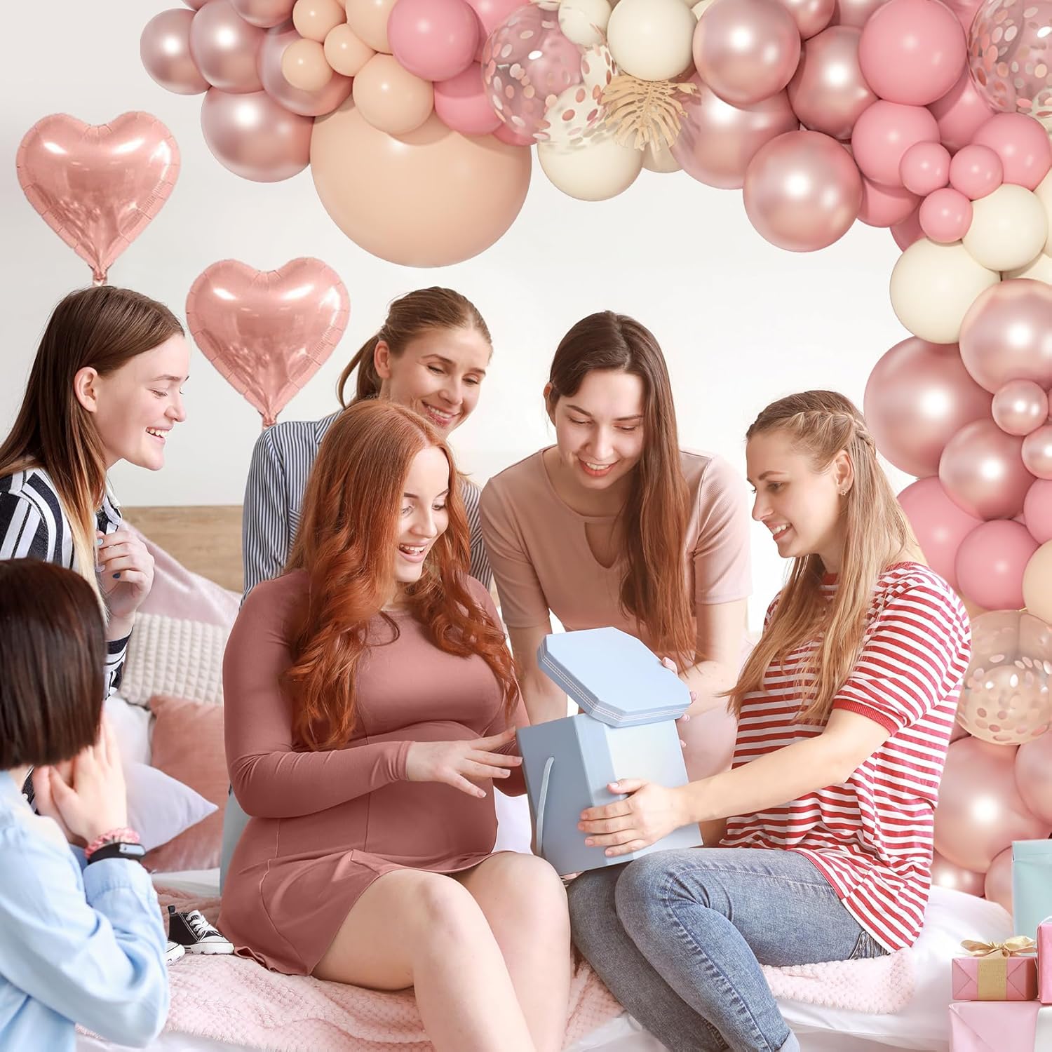 Ouddy Life Dusty Pink Balloon Arch Kit for Weddings and Parties
