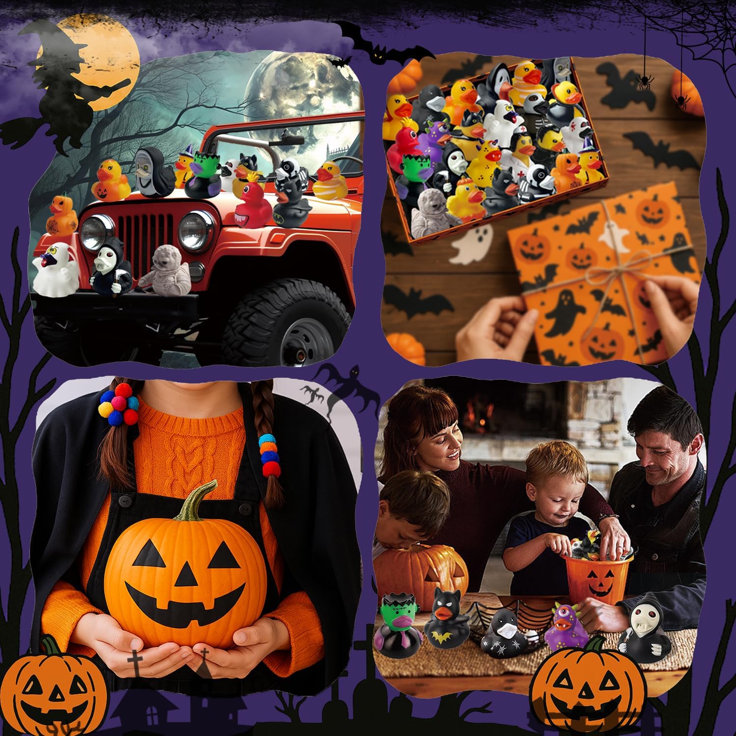 24 Piece Halloween Rubber Ducks Set