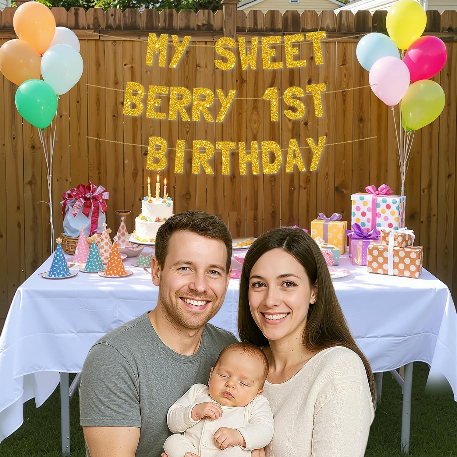 Meowoo Sweet Birthday Bash Decor Banner