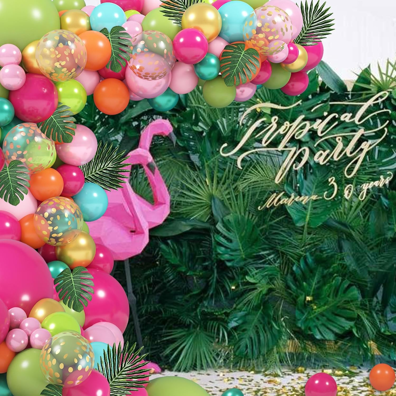 Ouddy Party 158Pcs Tropical Balloon Arch Kit