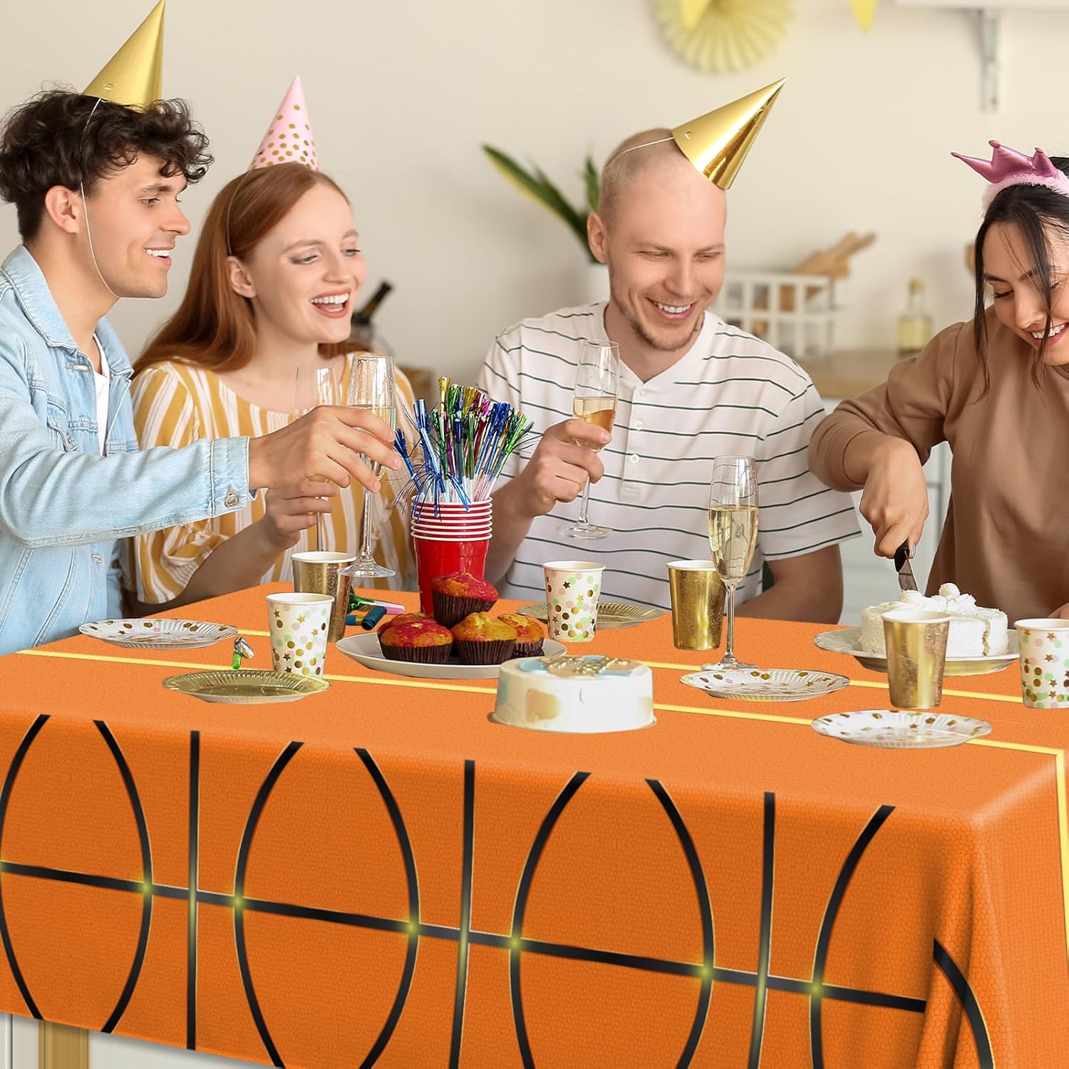 Lenyunge Basketball Table Cloth 54x108 Inch