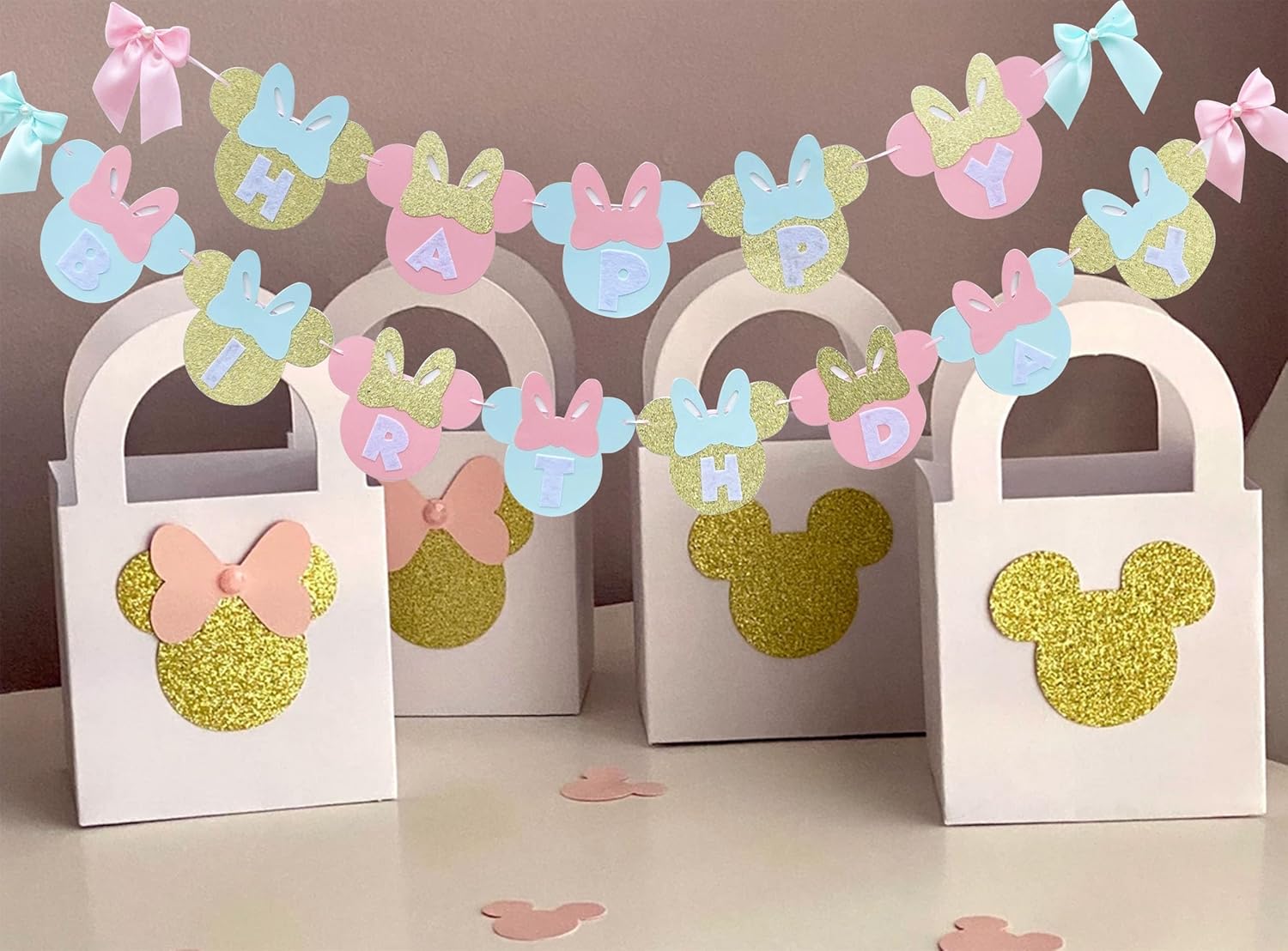 Minnie And Mouse Happy Birthday Banner