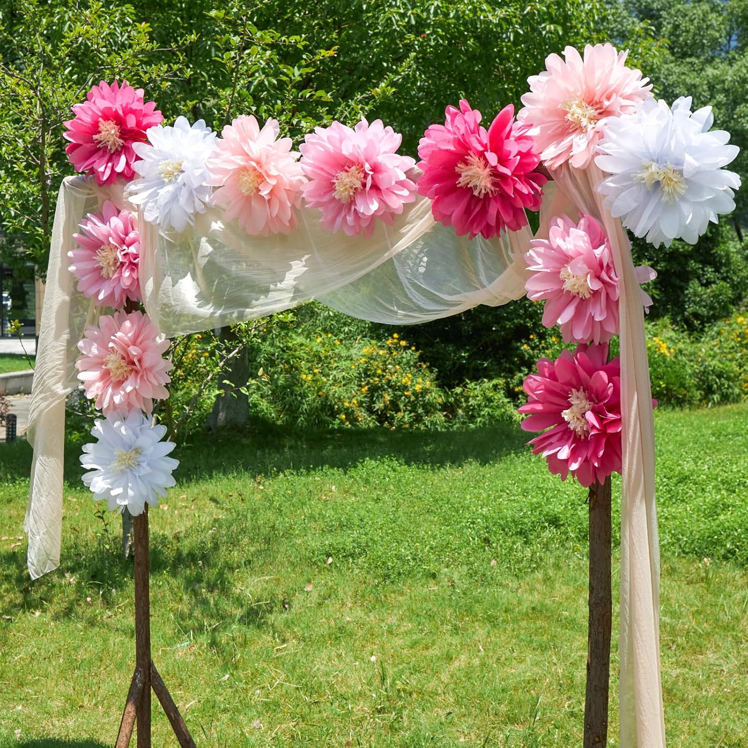 Easy Joy Daisy Tissue Paper Pom Poms Set