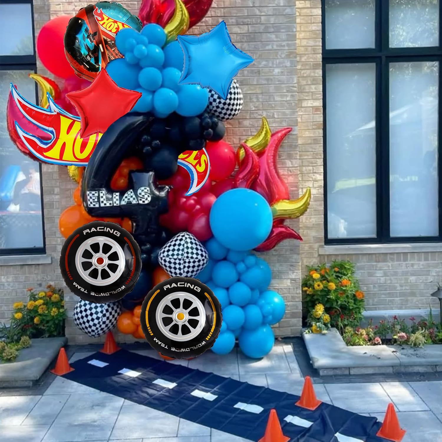6pcs Hot Car Themed Balloons Birthday Party Decorations