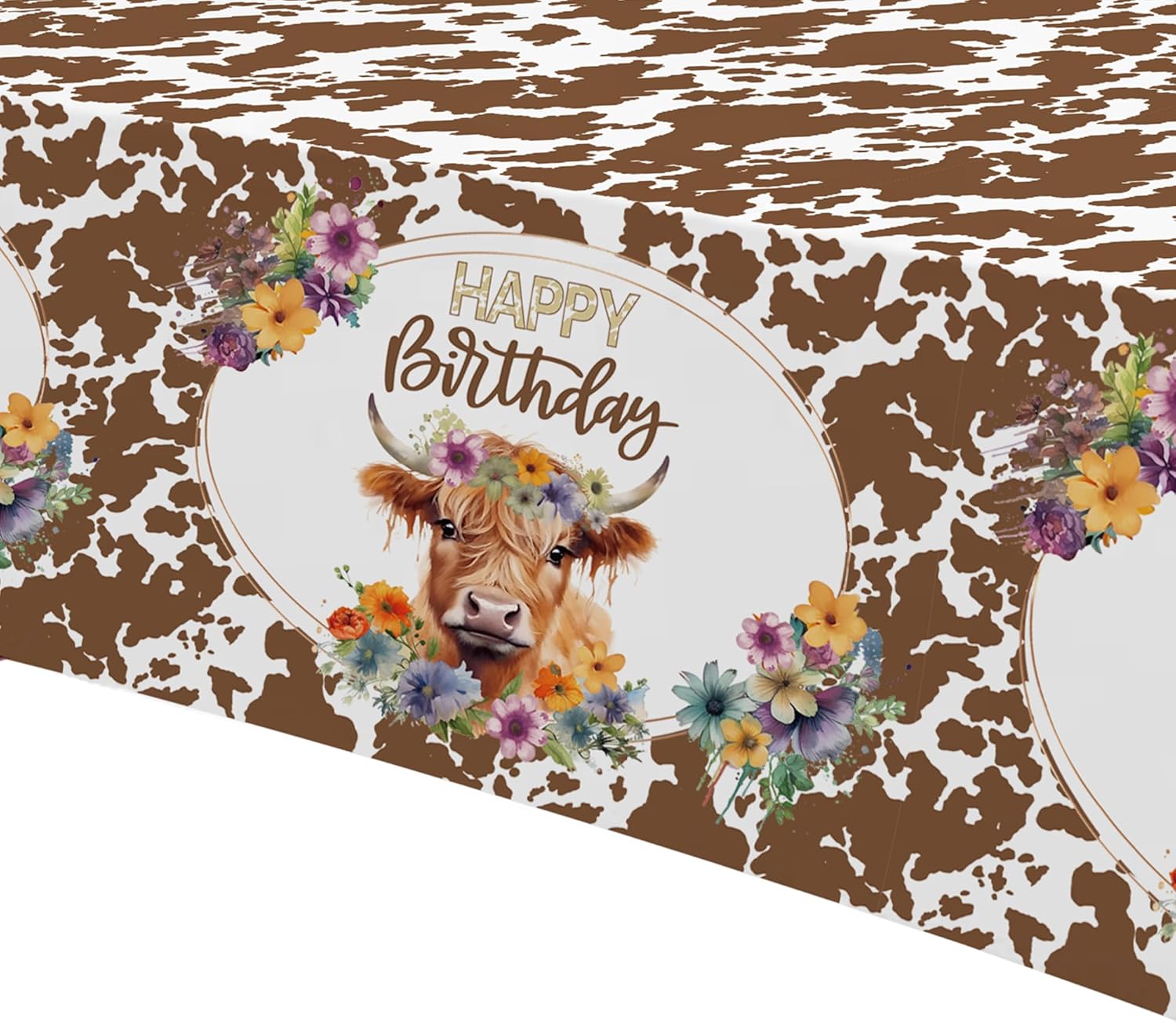 Highland Cow Party Tablecloth Set 3 Pack
