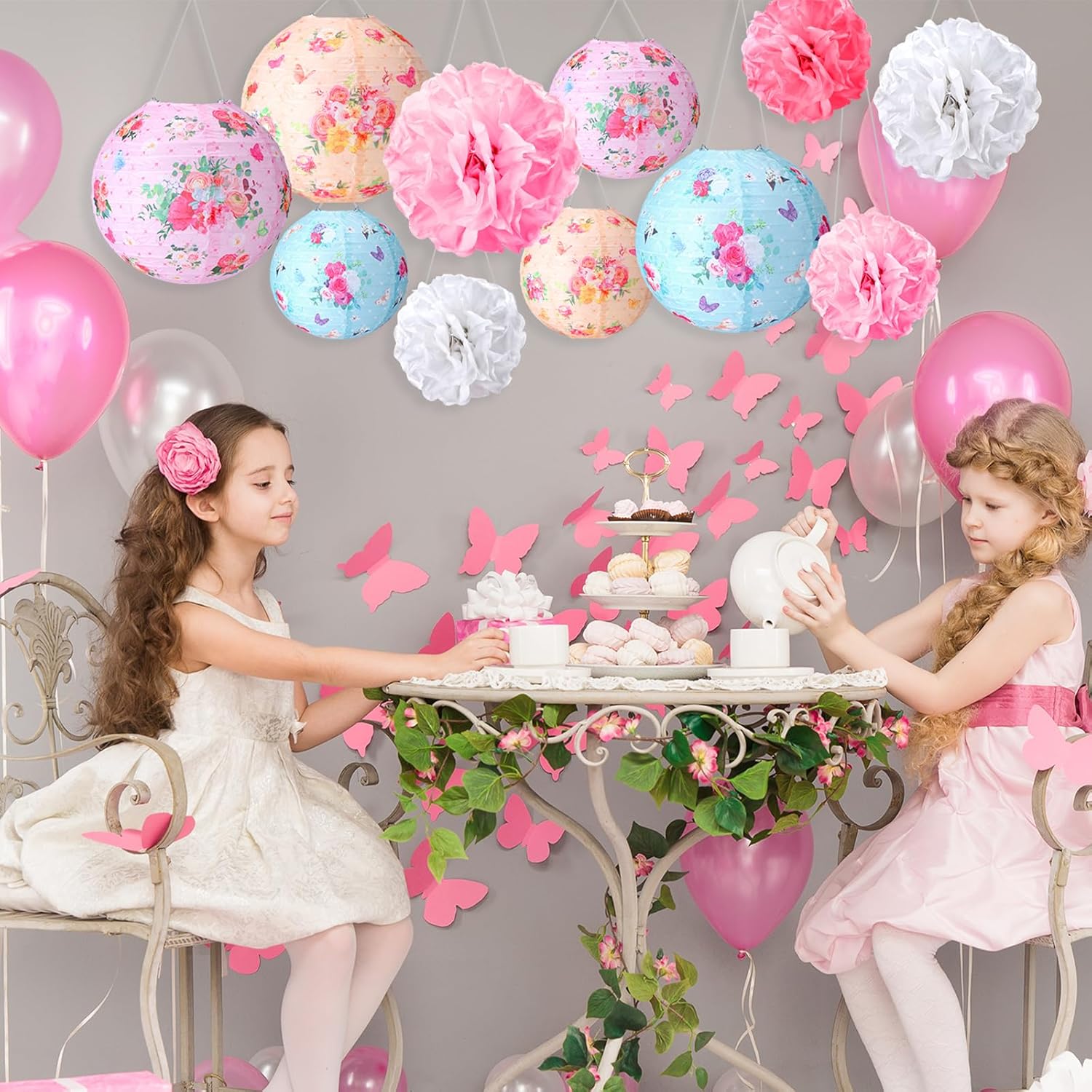 Rossesay 31 Pcs Spring Tea Party Decorations