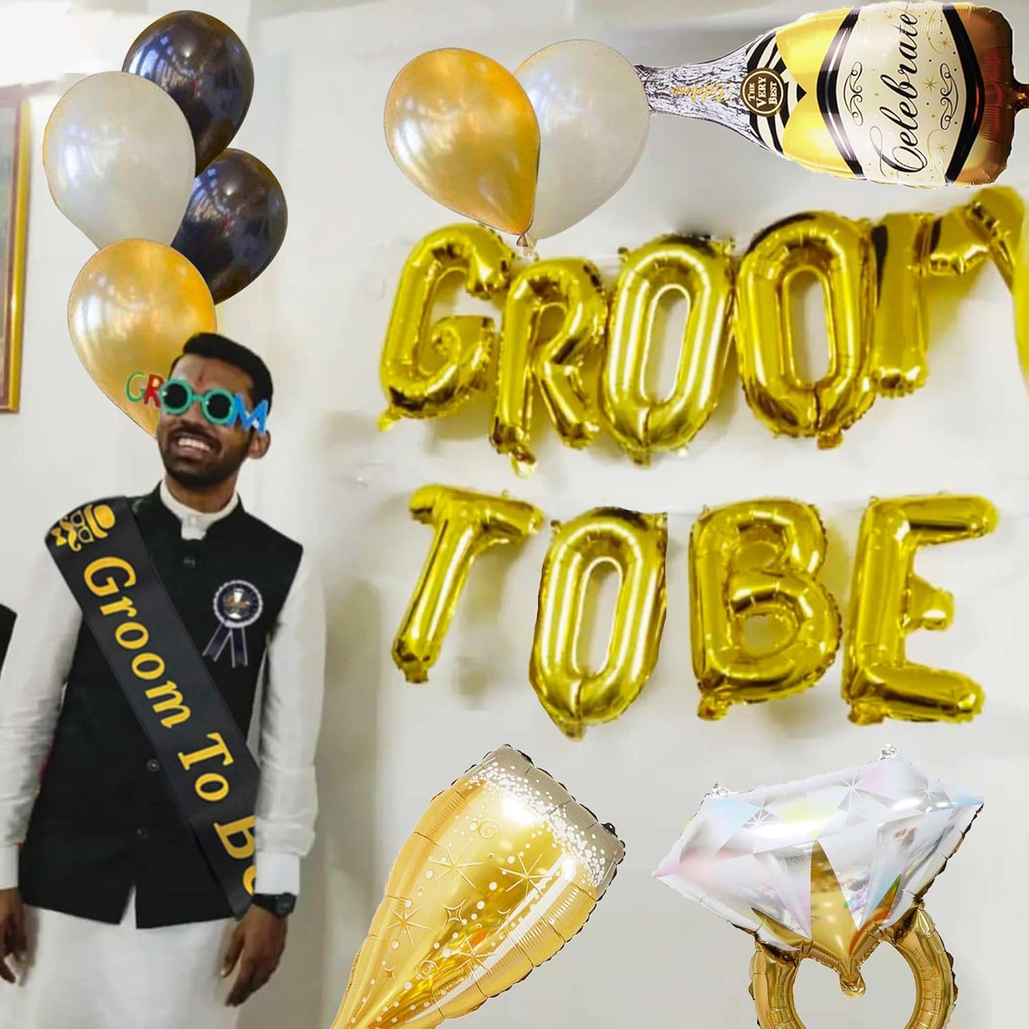 24 Pc Groom To Be Balloon Decoration Set