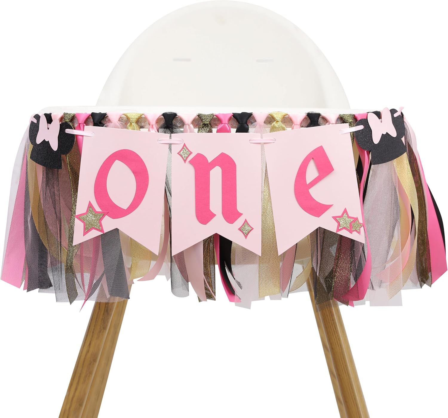 Minnie Mouse High Chair Banner for 1st Birthday