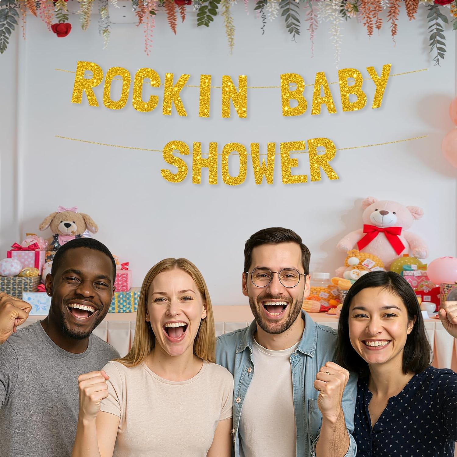 Meowoo Fun Rockin Baby Shower Decoration