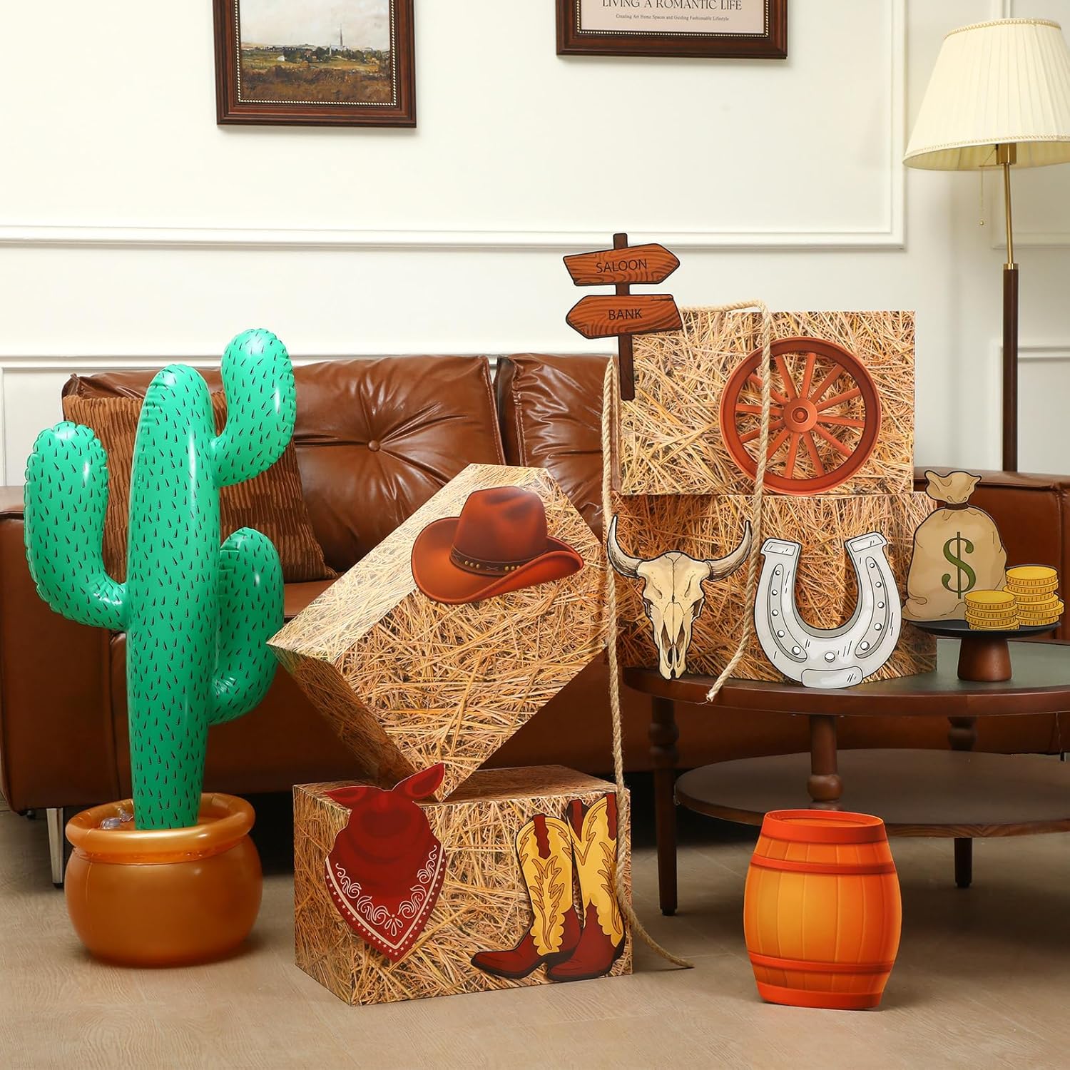 14 Pcs Western Cowboy Party Decorations Set