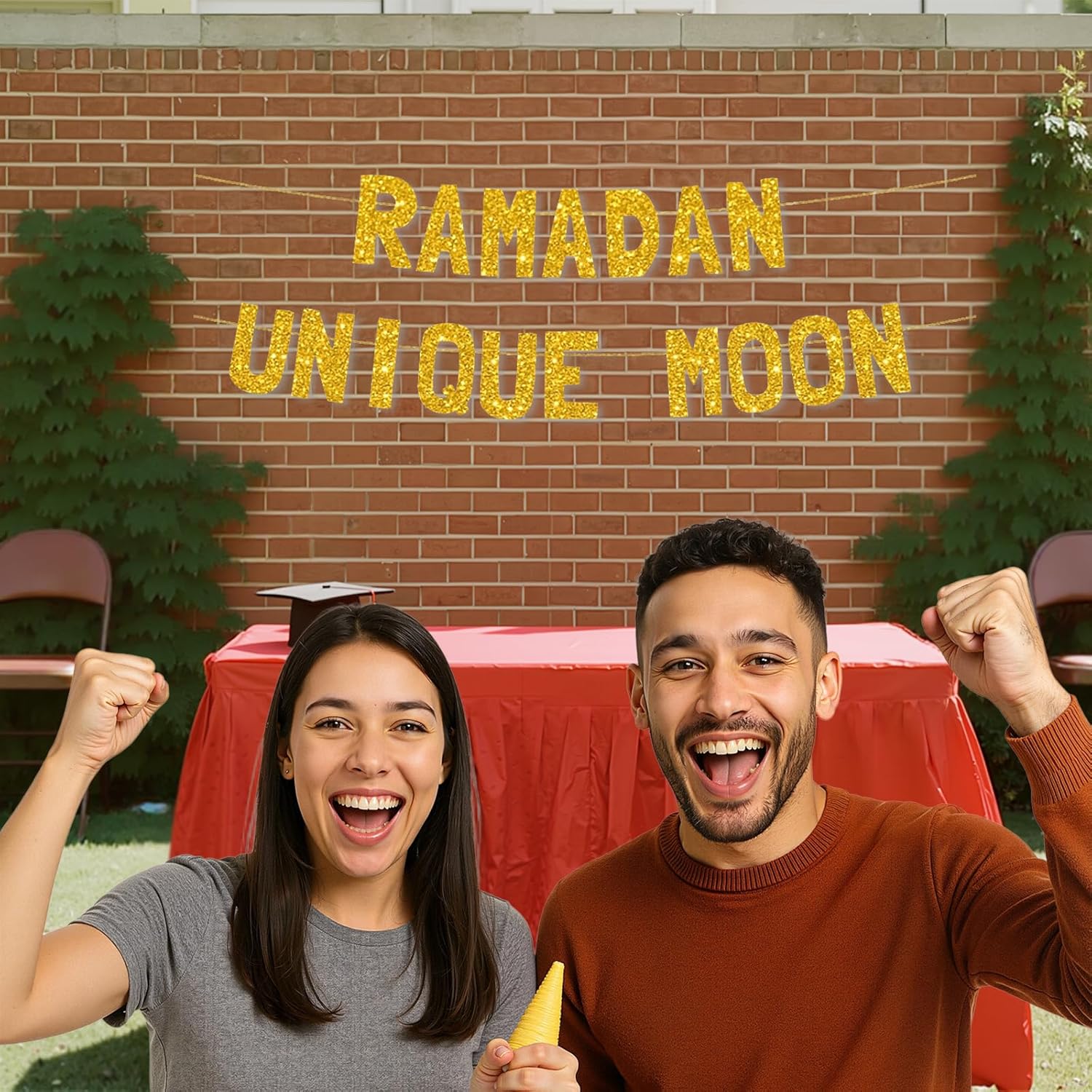 Meowoo Twinkling Ramadan Moon Banner
