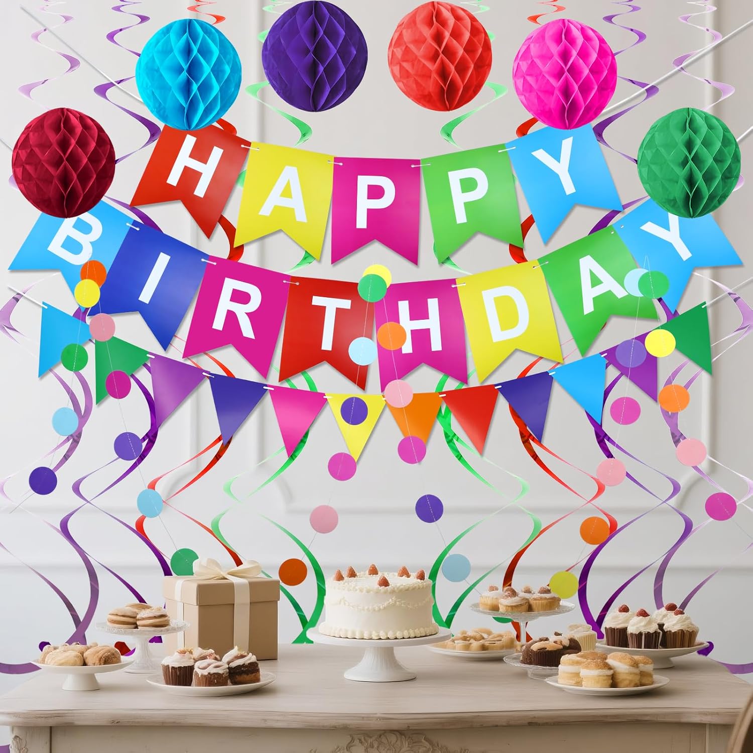 KAWKALSH Birthday Decorations Set