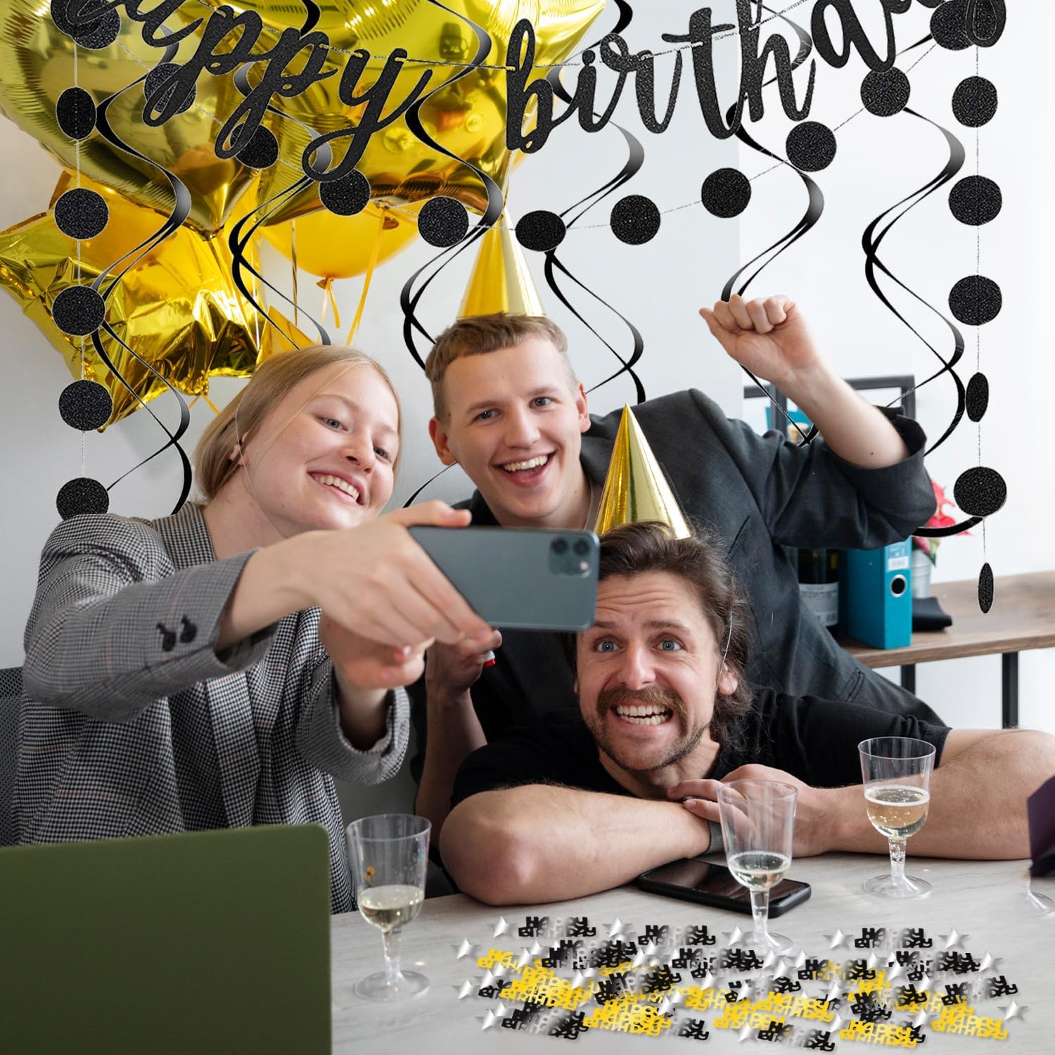 Glitter Happy Birthday Decorations Party Kit