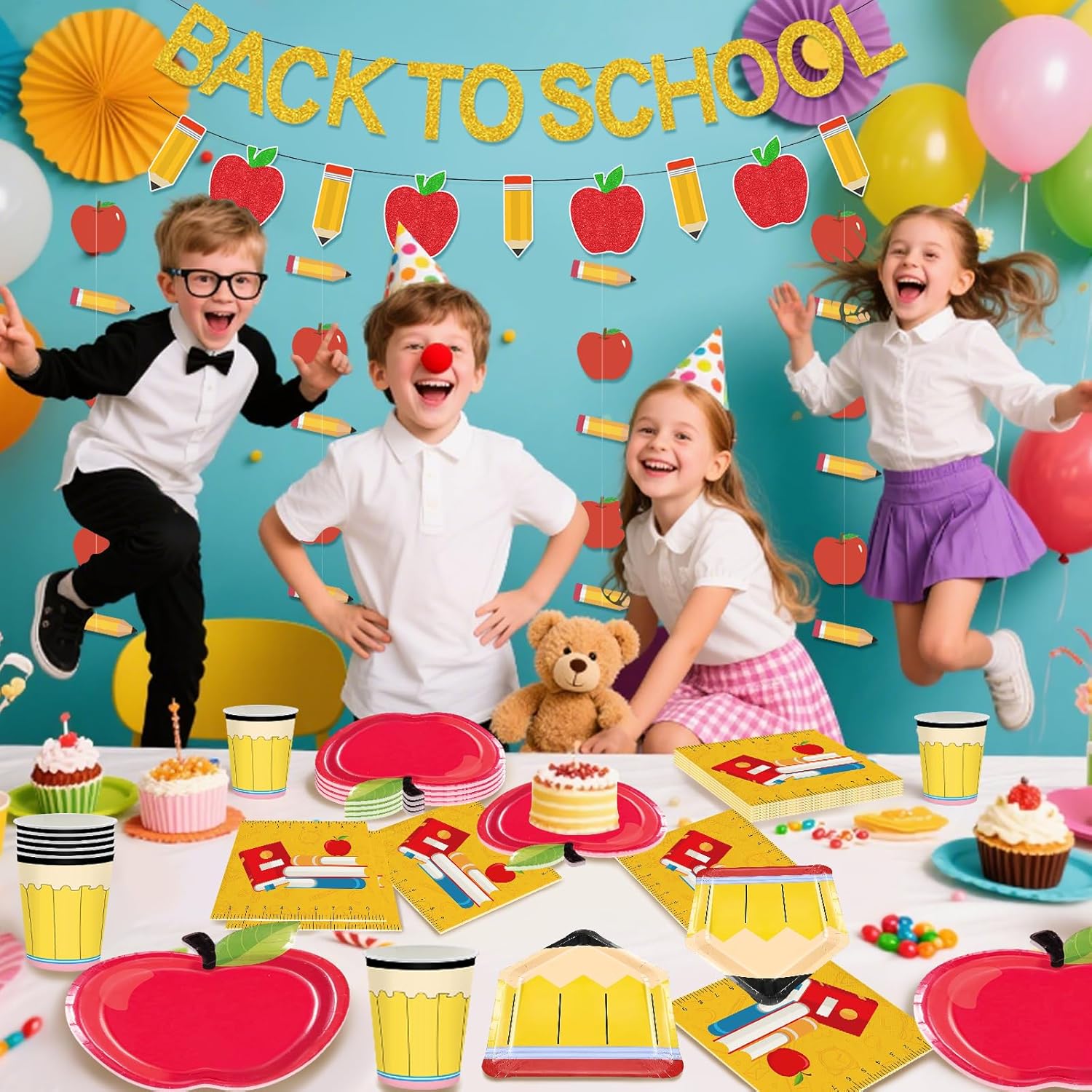Back to School Party Set with 72 Pieces