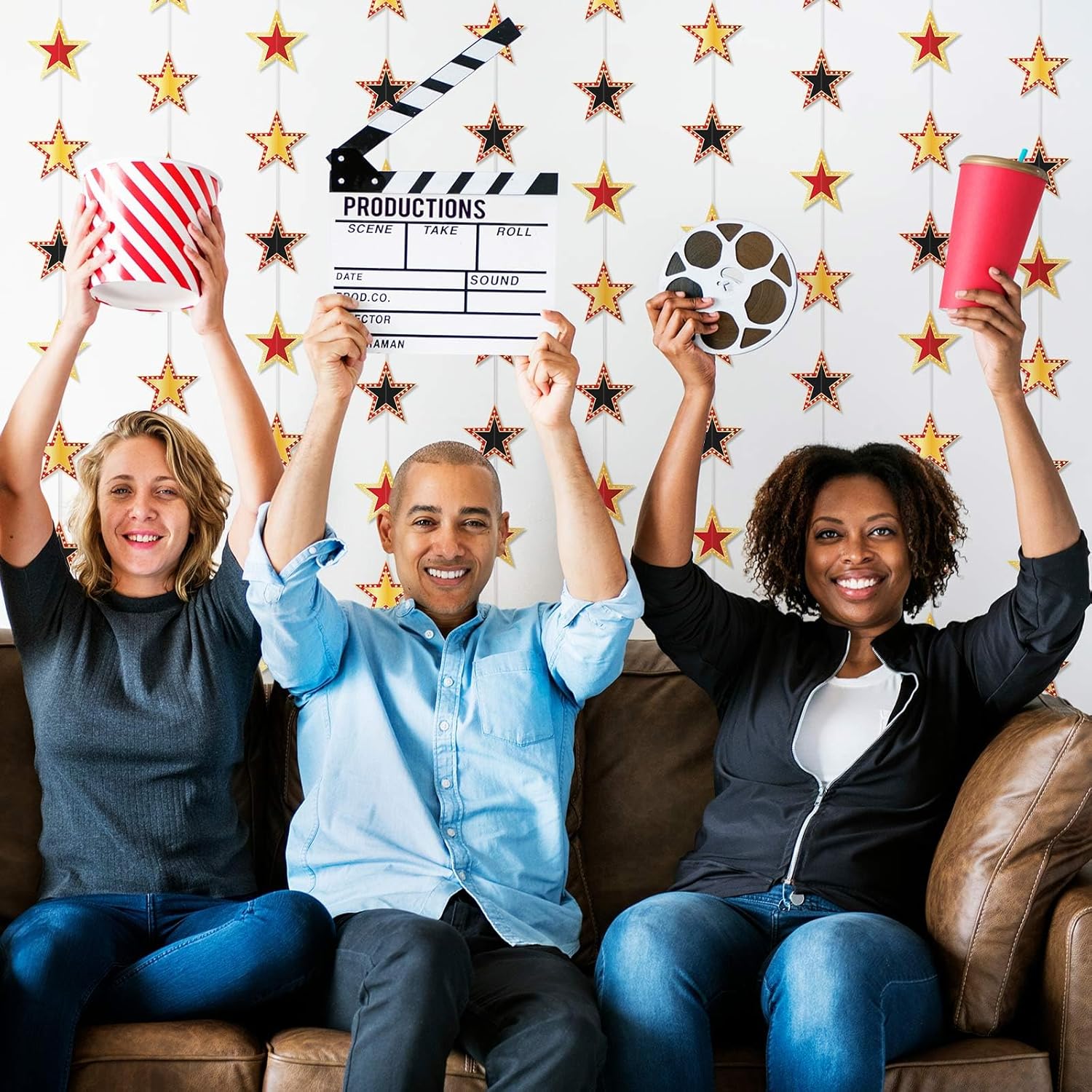 TaoBary 6 Pcs Movie Star Garland Banner Decorations