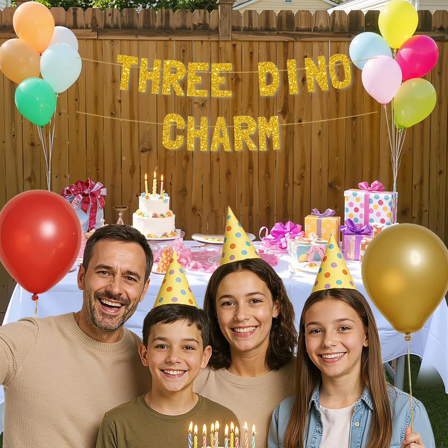 Meowoo Cool Three Dino Charm Decor Banner